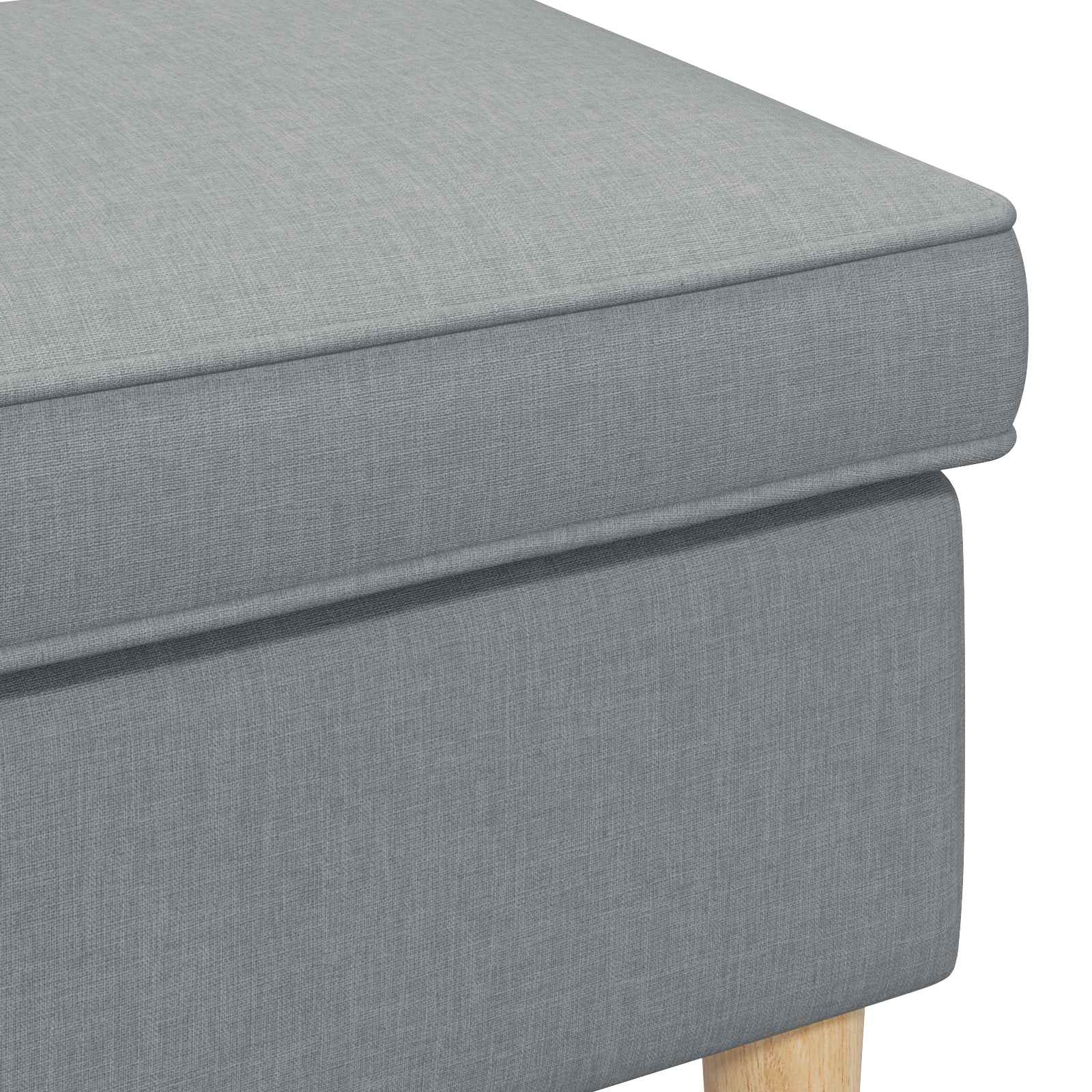 vidaXL Voetenbank Lichtgrijs 55 x 35 x 41 cm 100% Polyester