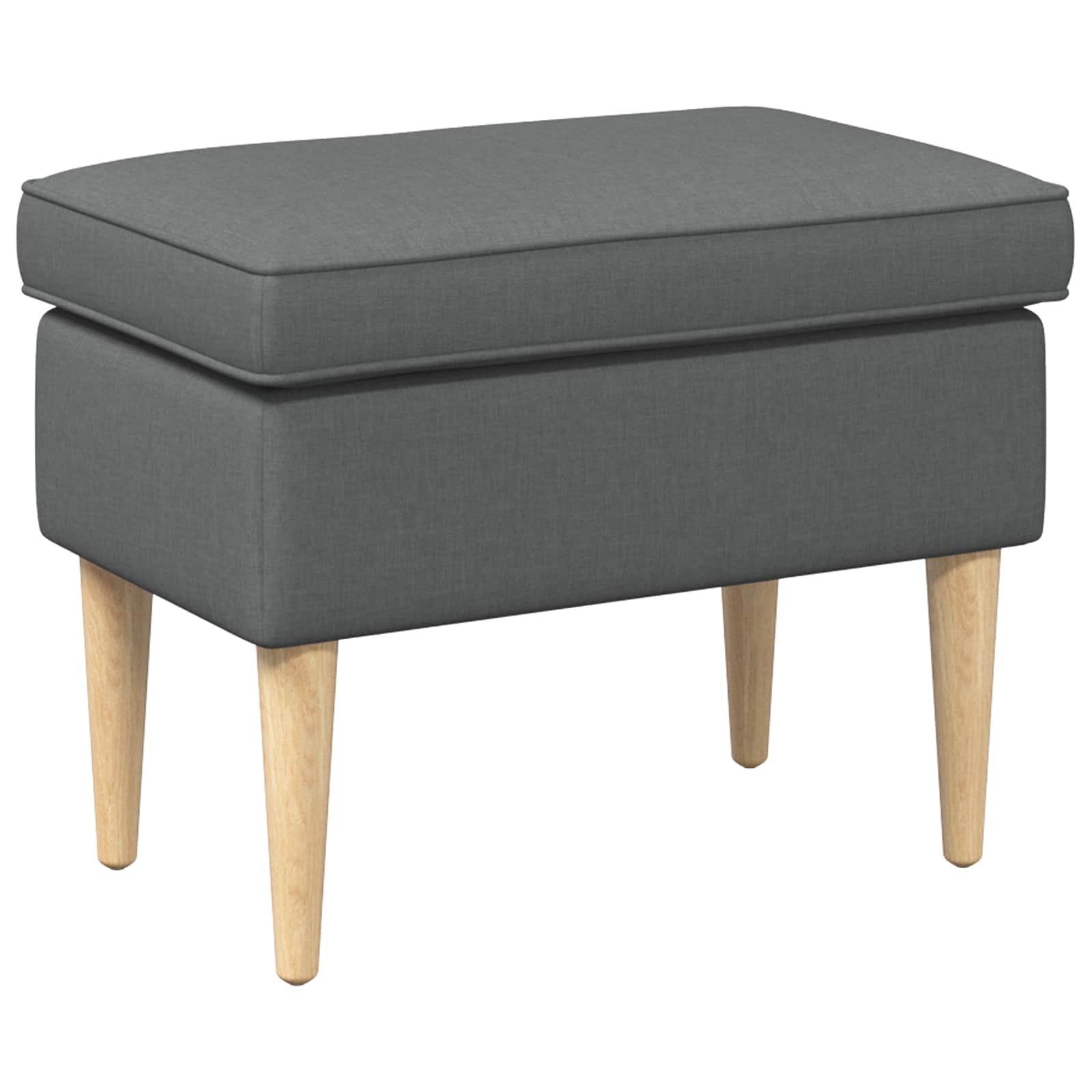 vidaXL Voetenbank Lichtgrijs 55 x 35 x 41 cm 100% Polyester