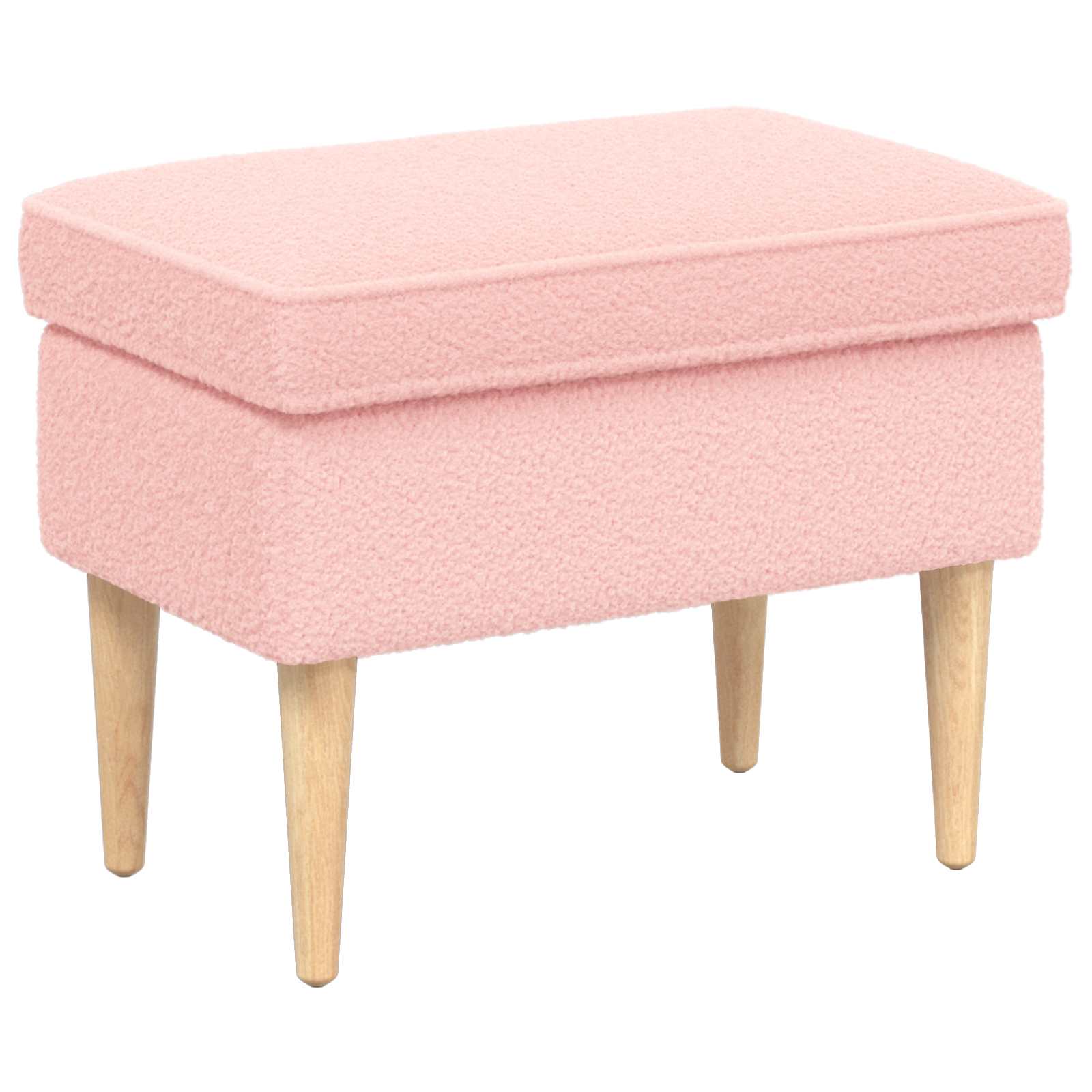 vidaXL Voetenbank Crèmekleurig 55 x 35 x 41 cm Bouclé