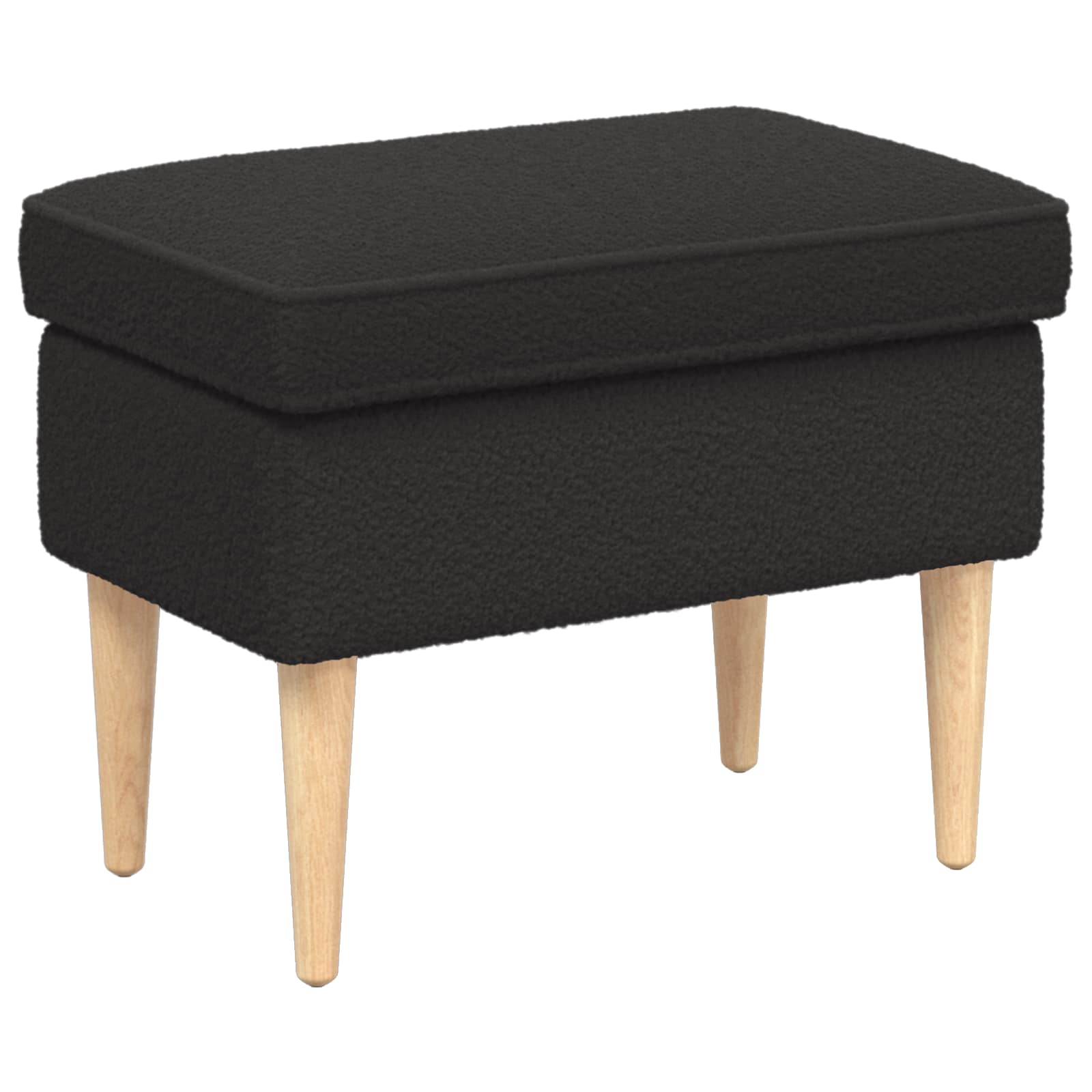 vidaXL Voetenbank Crèmekleurig 55 x 35 x 41 cm Bouclé