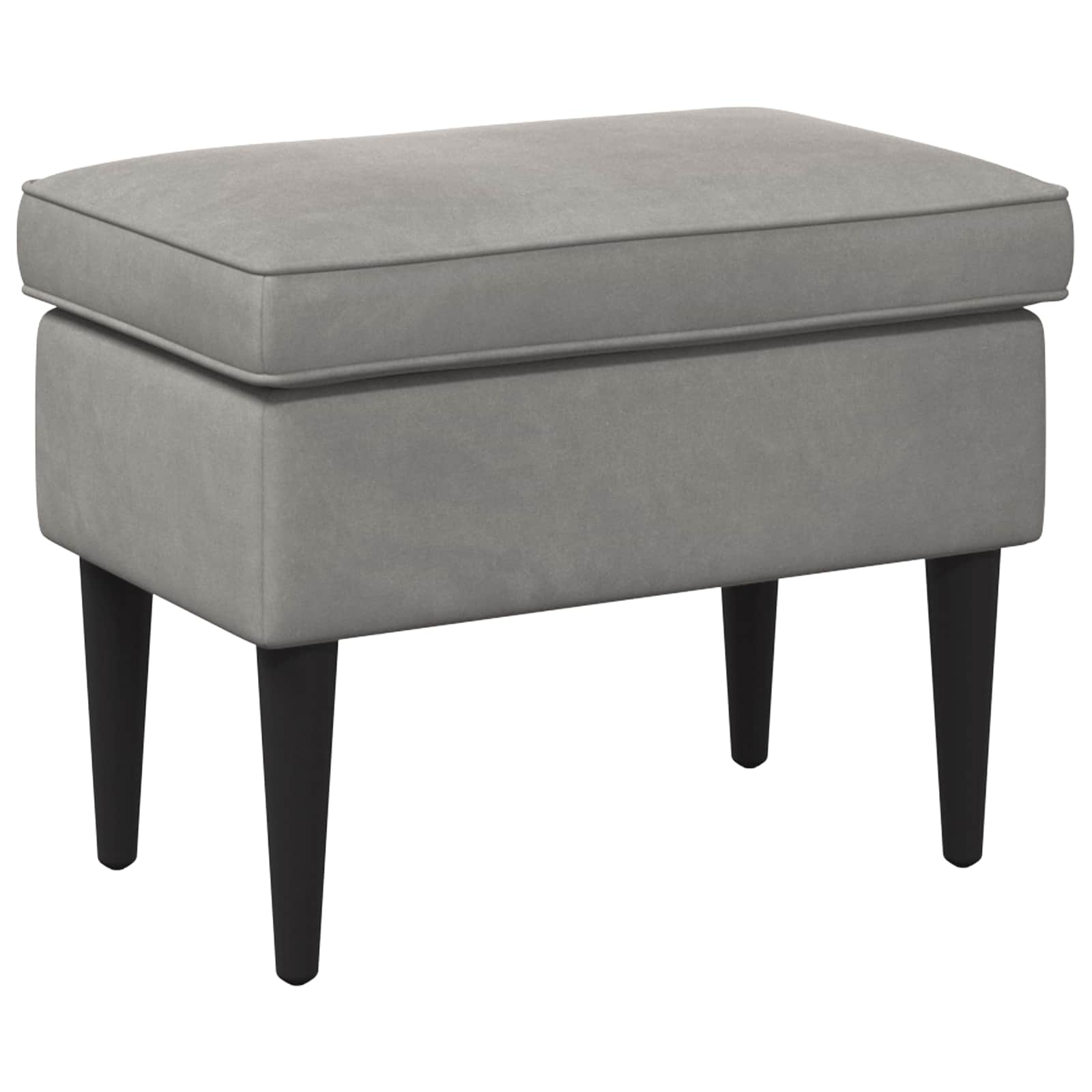 vidaXL Voetenbank Lichtgrijs 55 x 35 x 41 cm Fluweel