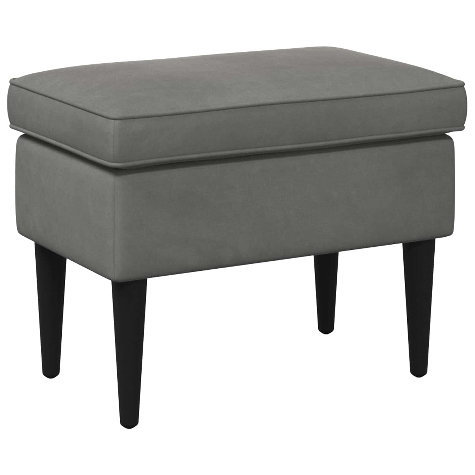 vidaXL Voetenbank Lichtgrijs 55 x 35 x 41 cm Fluweel