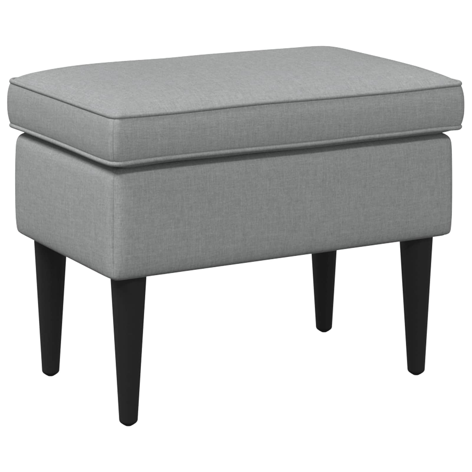 vidaXL Voetenbank Lichtgrijs 55 x 35 x 41 cm Stof