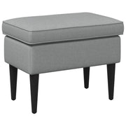 vidaXL Voetenbank Lichtgrijs 55 x 35 x 41 cm Stof