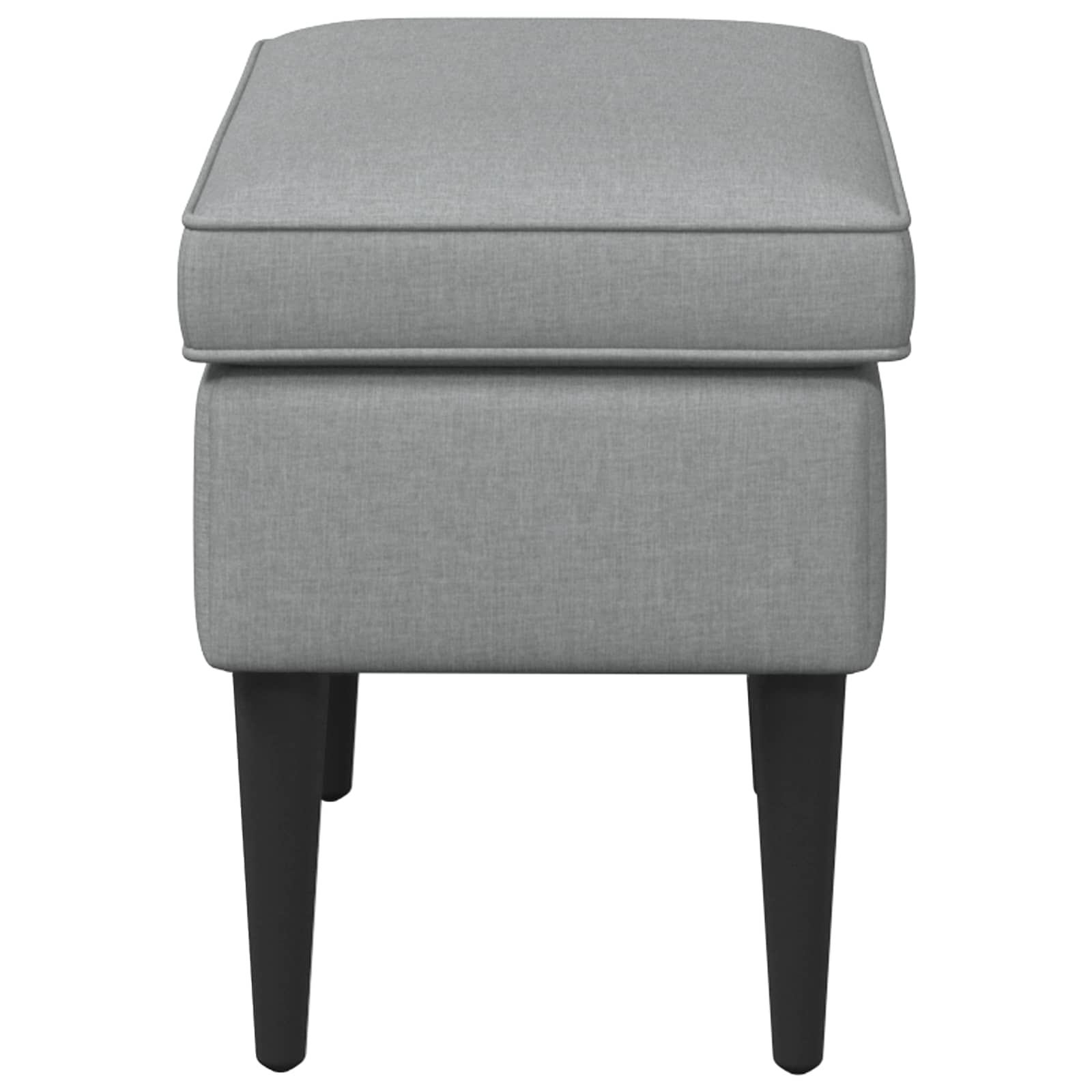 vidaXL Voetenbank Lichtgrijs 55 x 35 x 41 cm Stof