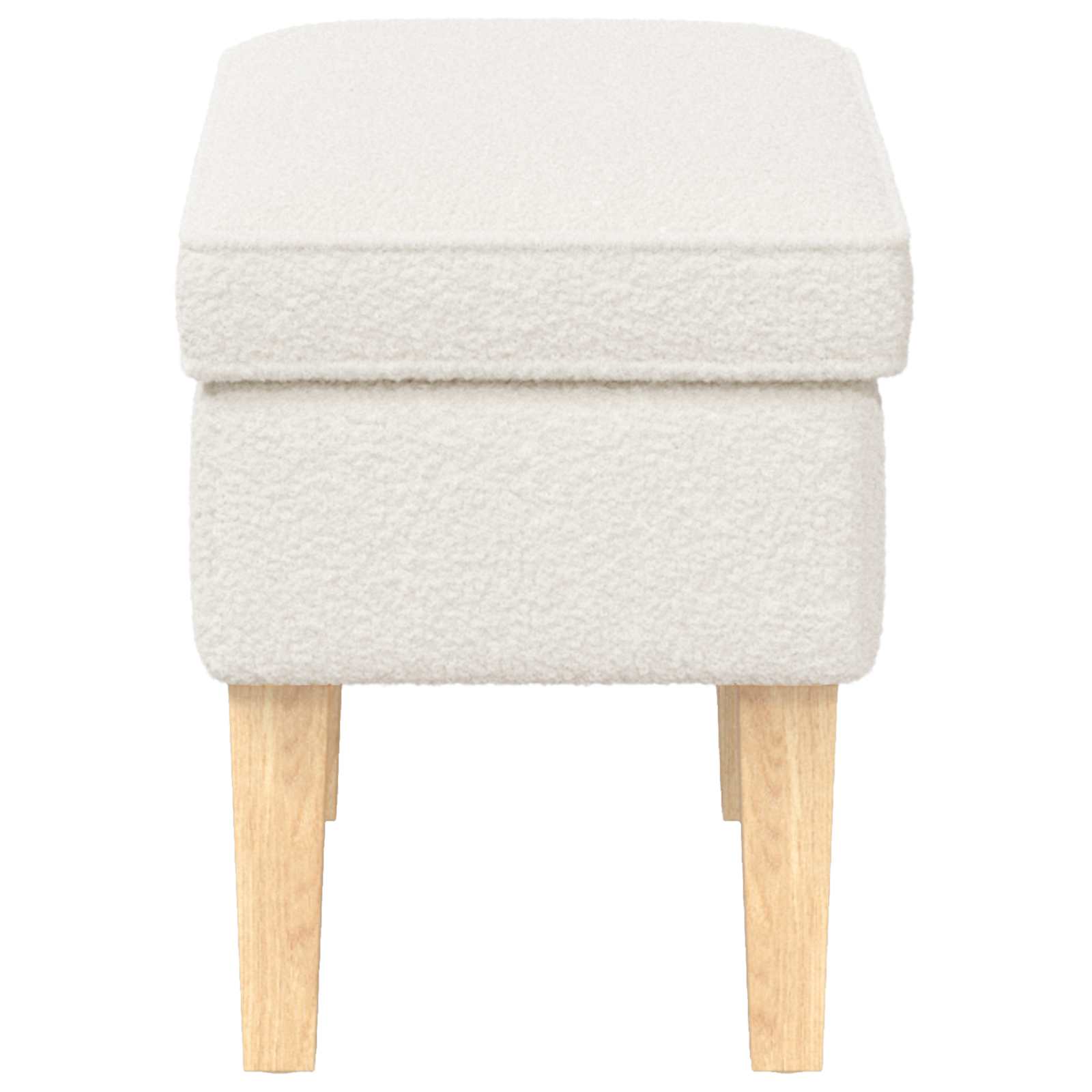 vidaXL Voetenbank Crèmekleurig 55 x 35 x 41 cm Bouclé