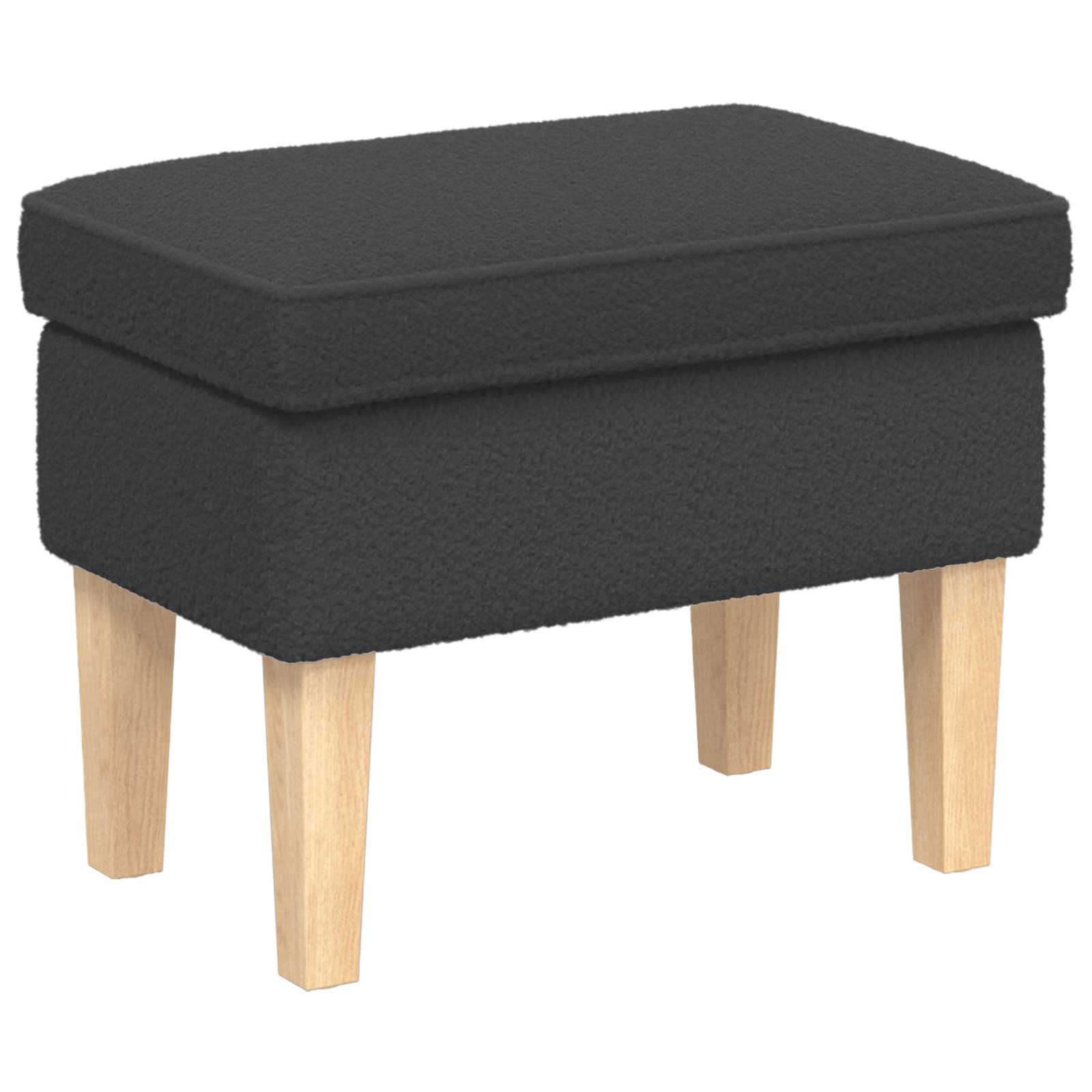 vidaXL Voetenbank Crèmekleurig 55 x 35 x 41 cm Bouclé