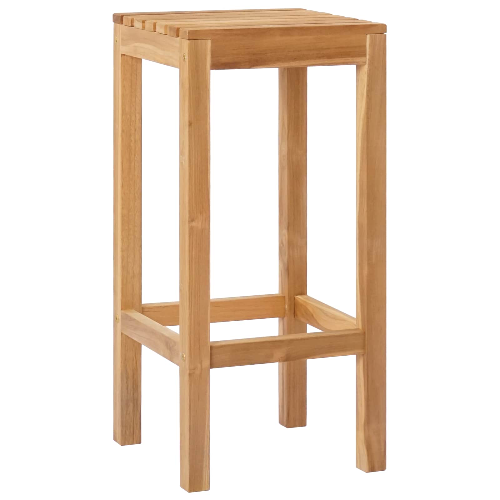 vidaXL Barkruk 2 pcs Onbehandeld 35 x 45 x 110 cm Massief Teakhout