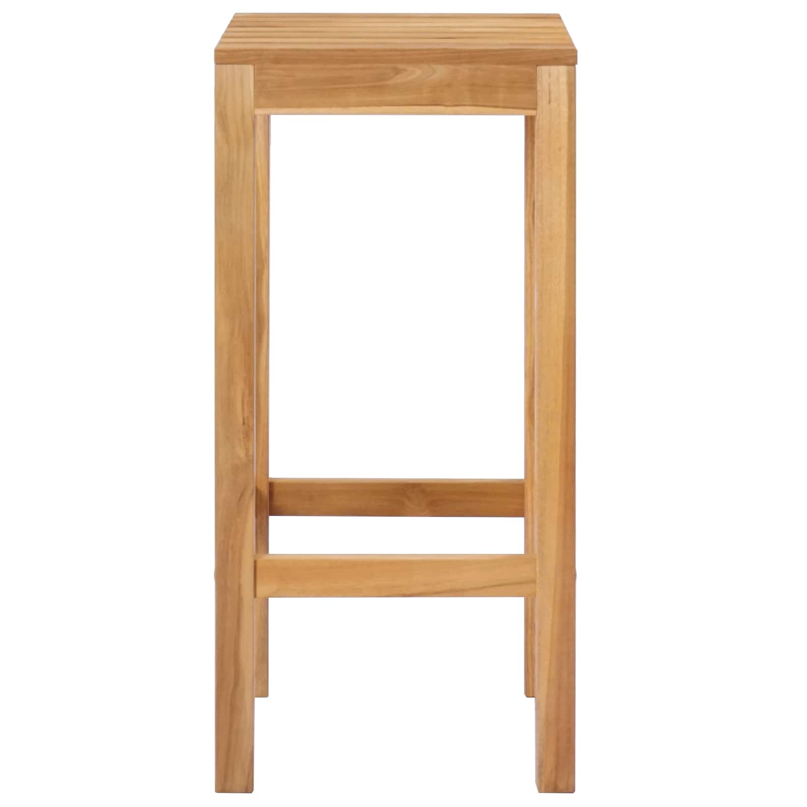 vidaXL Barkruk 2 pcs Onbehandeld 35 x 45 x 110 cm Massief Teakhout