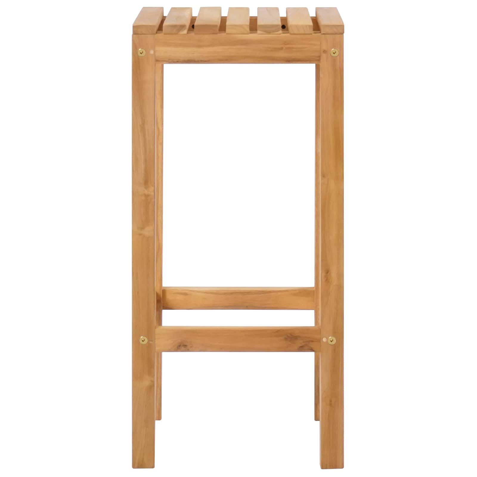 vidaXL Barkruk 2 pcs Onbehandeld 35 x 45 x 110 cm Massief Teakhout