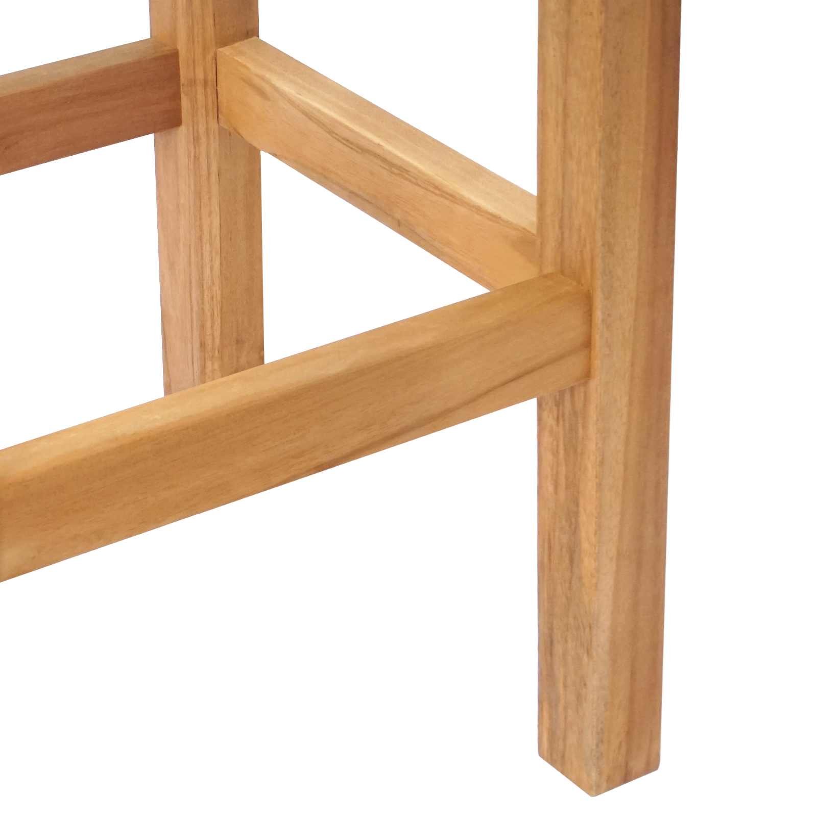 vidaXL Barkruk 2 pcs Onbehandeld 35 x 45 x 110 cm Massief Teakhout