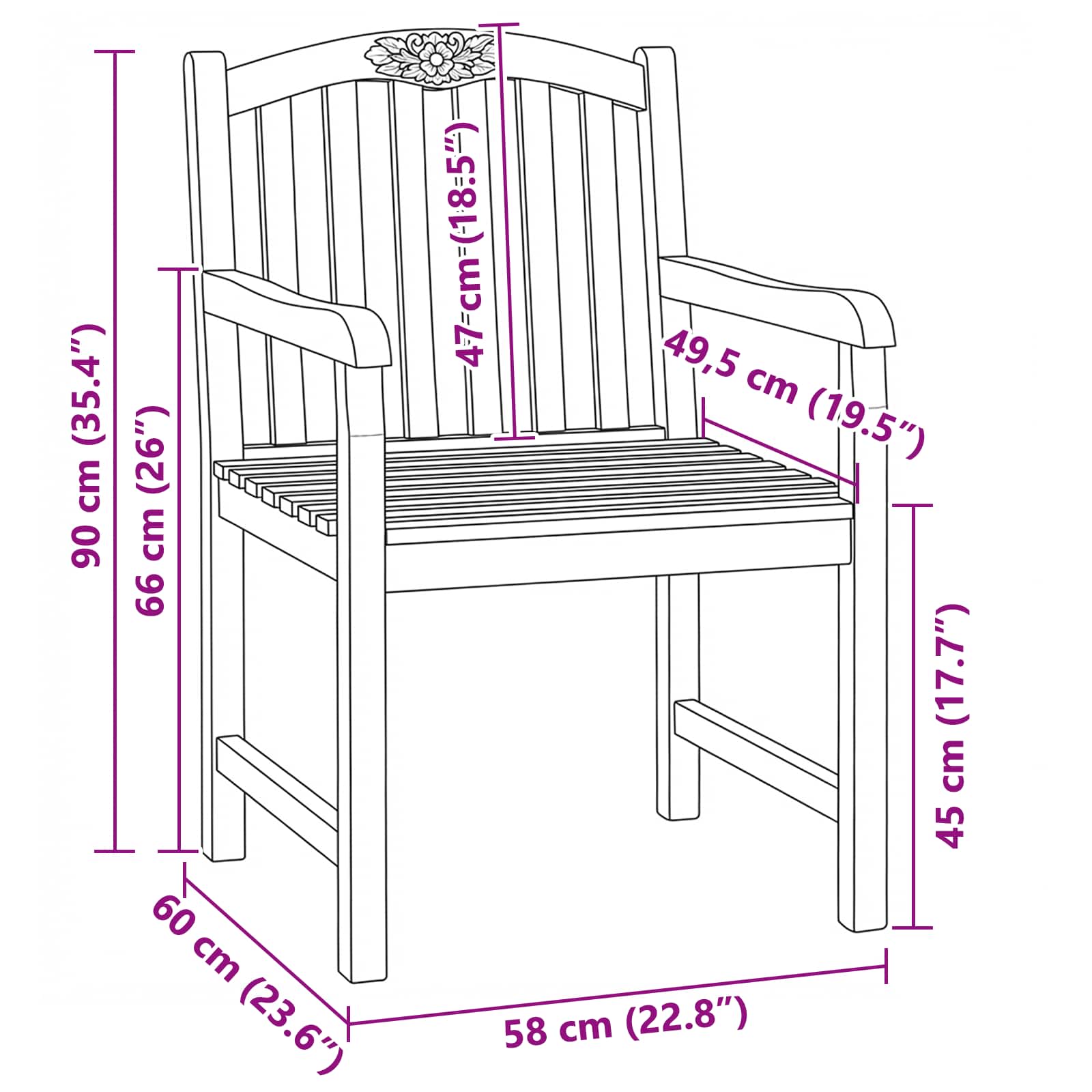 vidaXL Stoelen met rozenmotief 2 stuks Naturel 58 x 60 x 90 cm