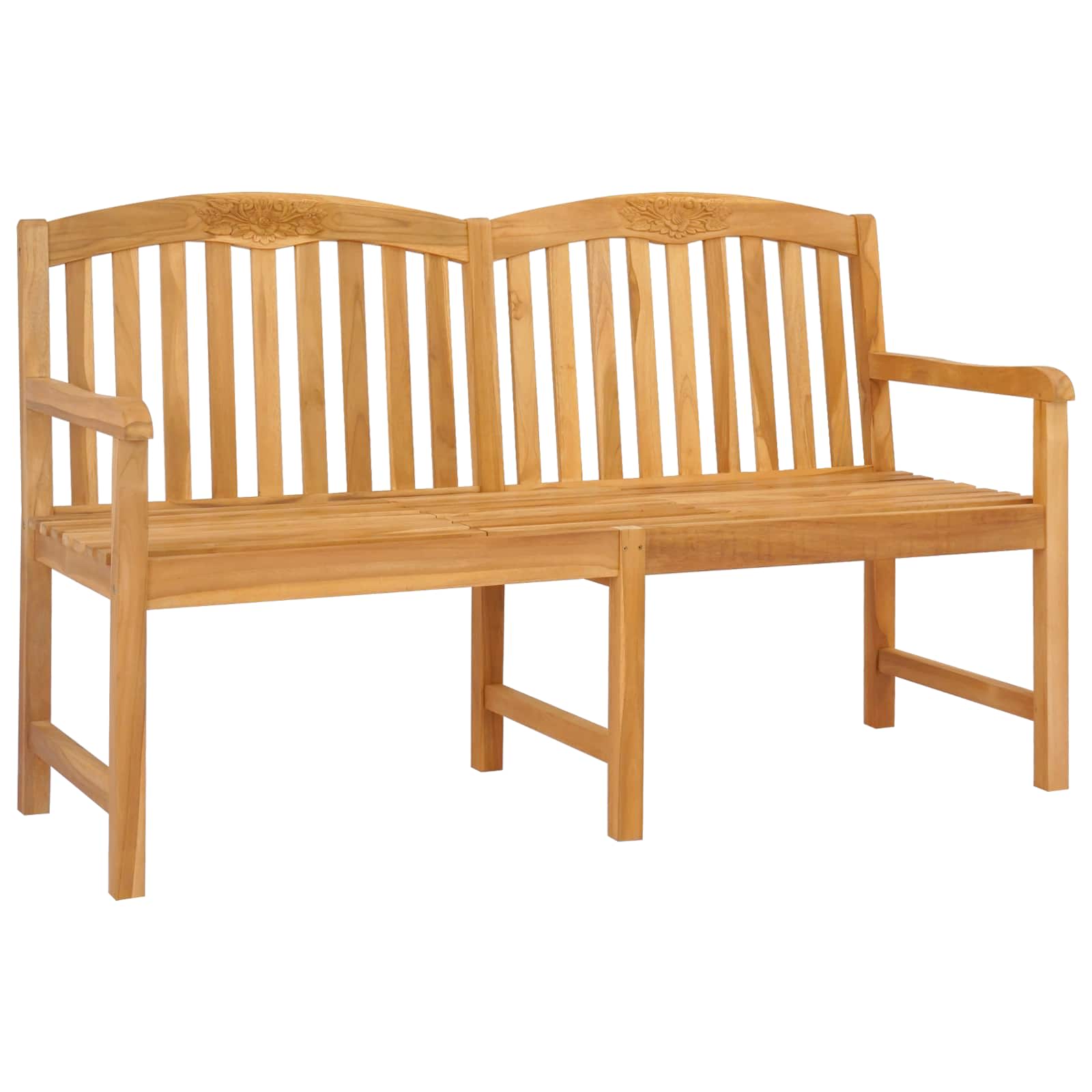 vidaXL Handgemaakte Rozenbank 150,5 x 60 x 95 cm Massief Teakhout