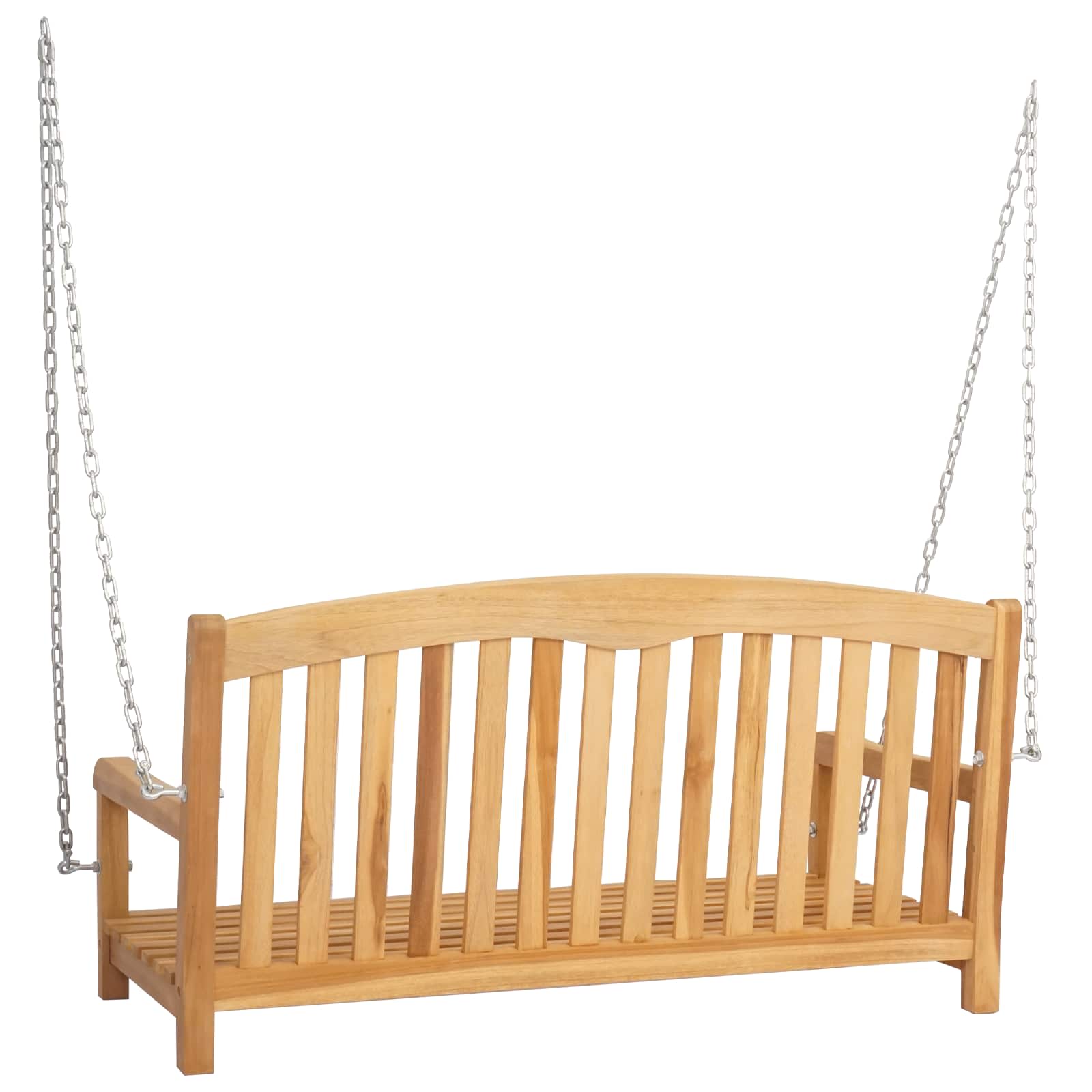 vidaXL Schommelbank 114 x 61 x 61,5 cm Massief Teakhout Naturel