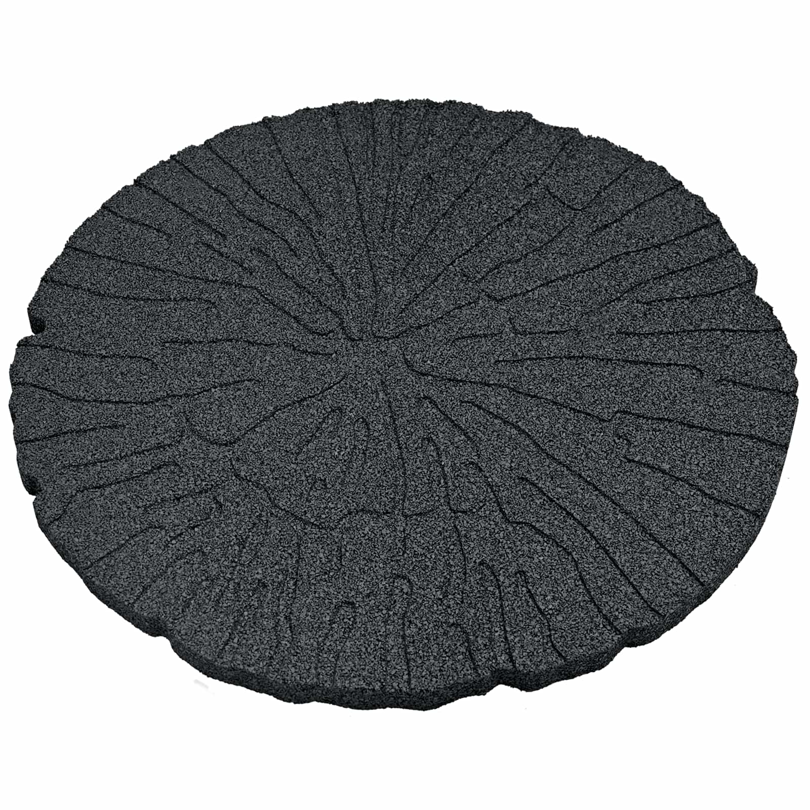 vidaXL Stapsteen 6 pcs Zwart Ø 45 x 1,8 cm Rubber