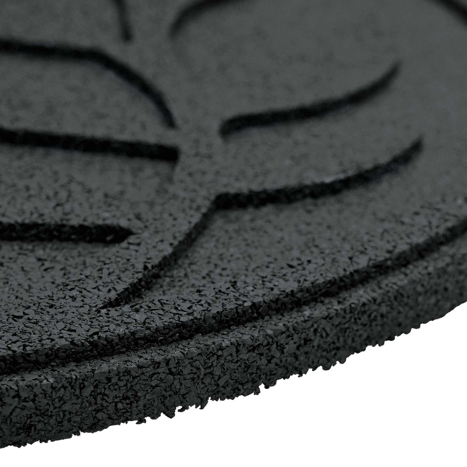 vidaXL Stapsteen 6 pcs Zwart Ø 44 x 2 cm Rubber