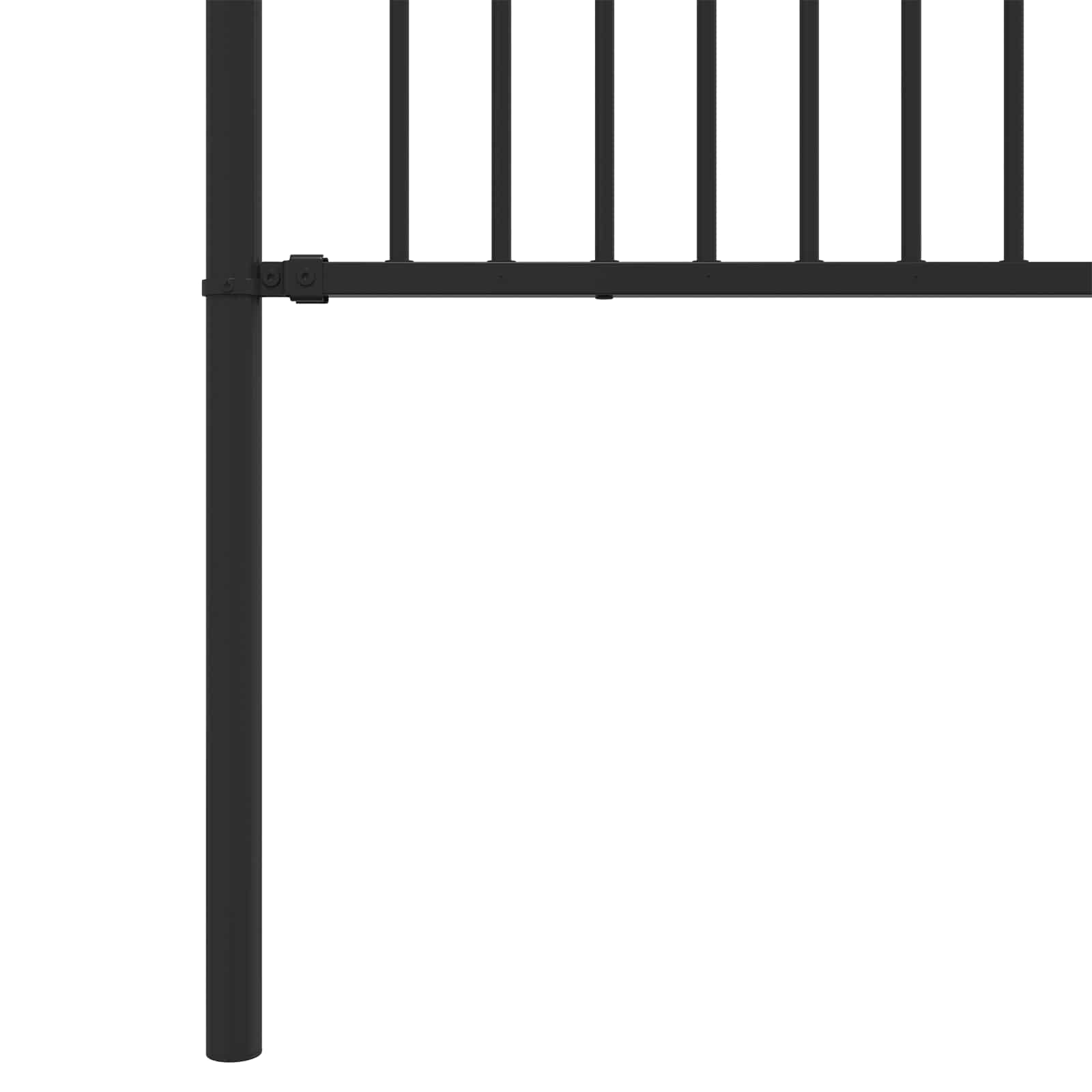 vidaXL Spike Hek Zwart 200 x 110 cm Gepoedercoat staal