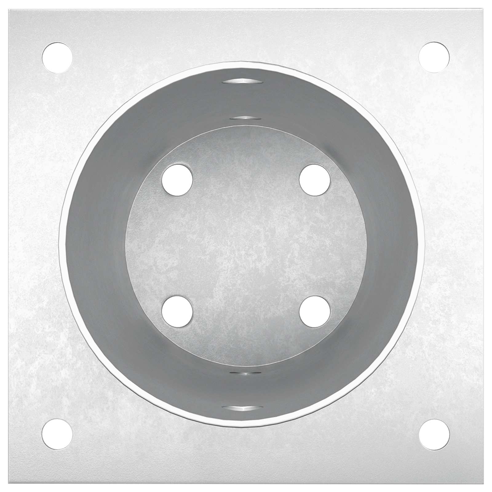 vidaXL Ronde grondanker 4 pcs Zilverkleurig 15 x 15 x 15 cm Metaal