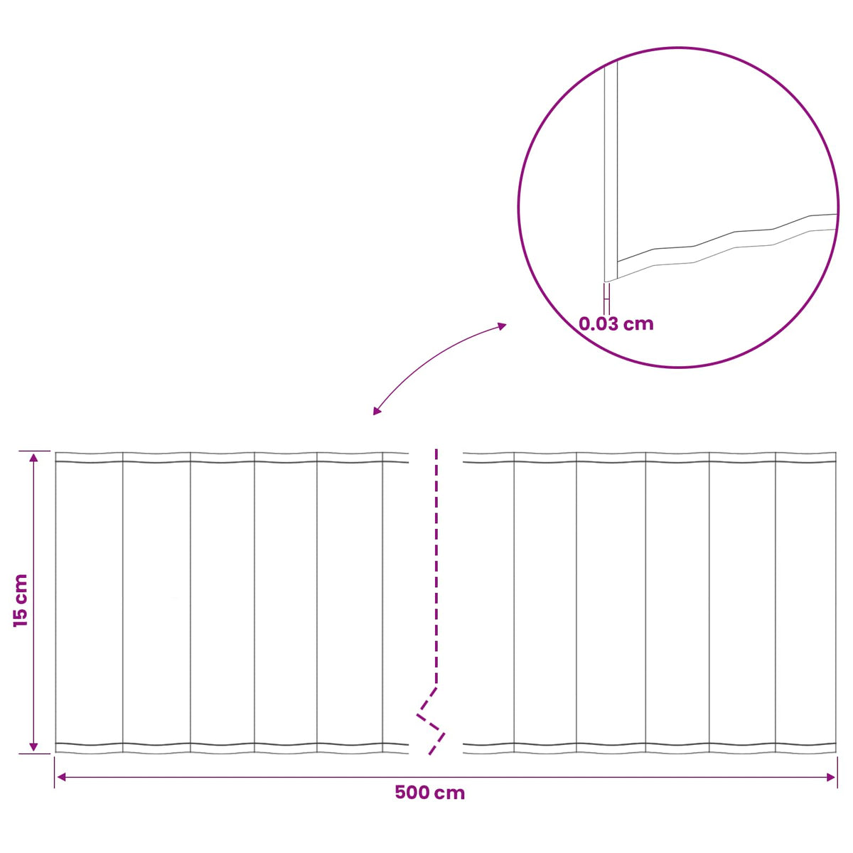 vidaxl Gazonrand 5 m x 10 cm Gegalvaniseerd staal zilver