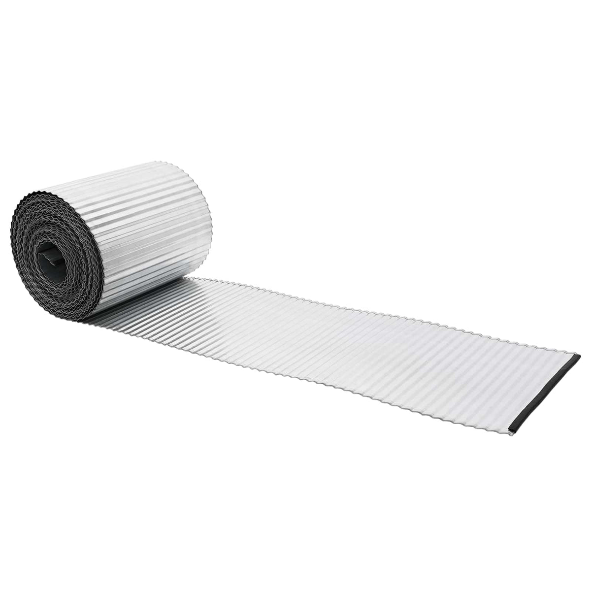 vidaxl Gazonrand 5 m x 10 cm Gegalvaniseerd staal zilver