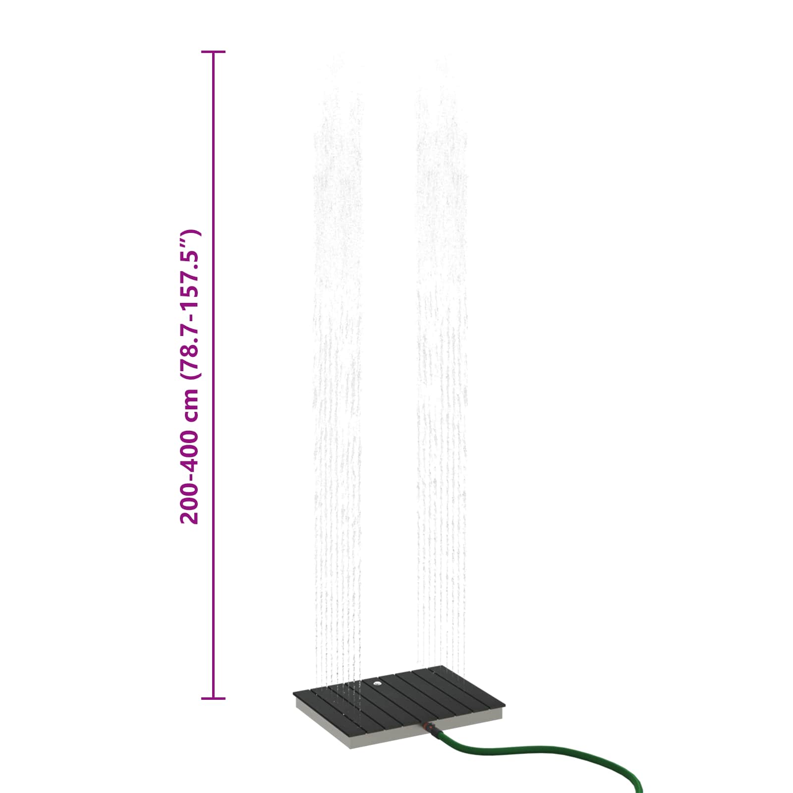 vidaXL Tuin vloershower WPC en RVS 201 Bruin