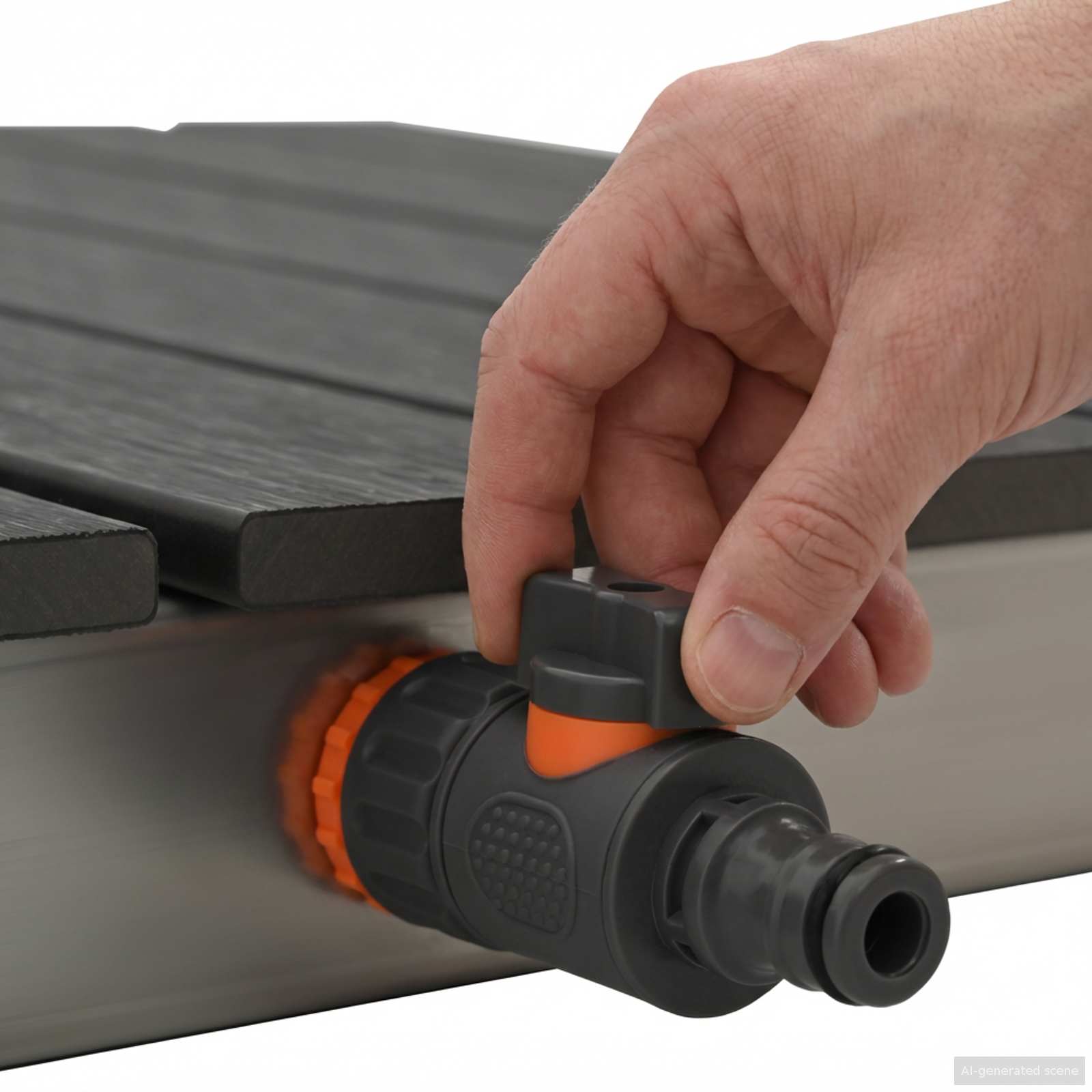 vidaXL Tuin vloershower WPC en RVS 201 Bruin