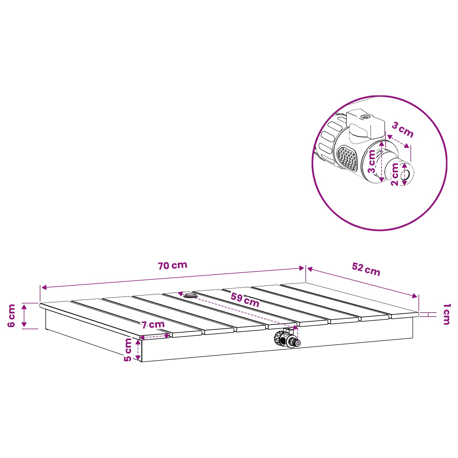 vidaXL Tuin vloershower WPC en RVS 201 Bruin