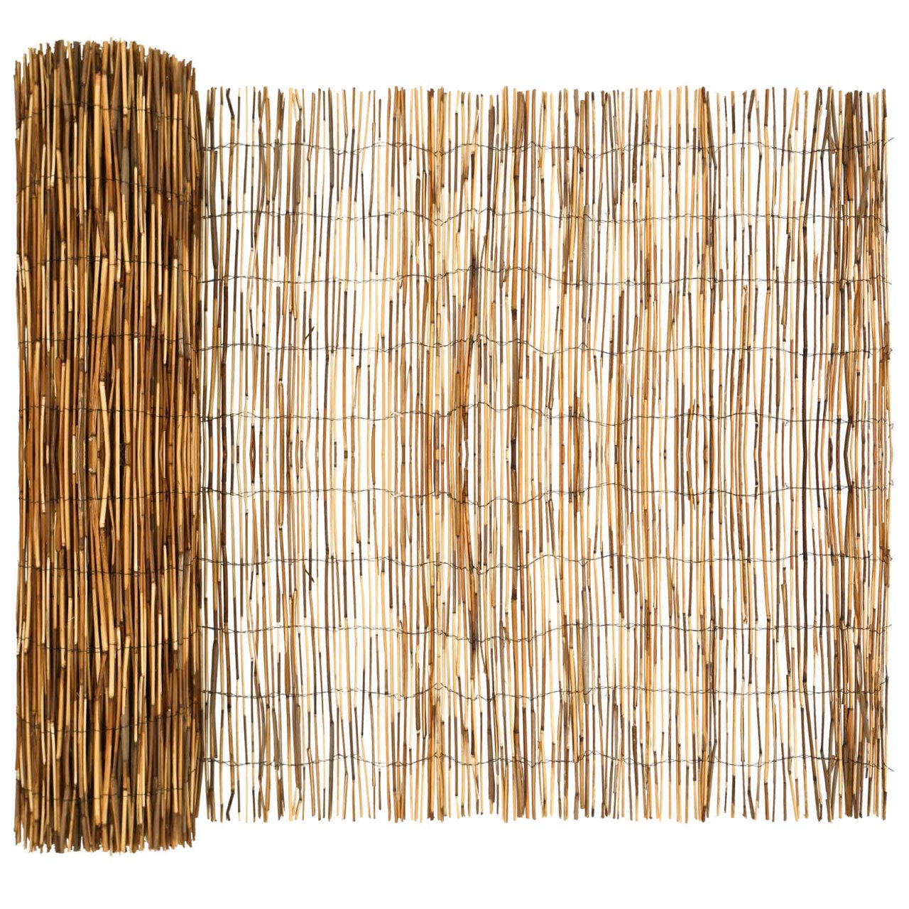 vidaXL Tuinhek Gecarboniseerd riet 500 x 100 cm