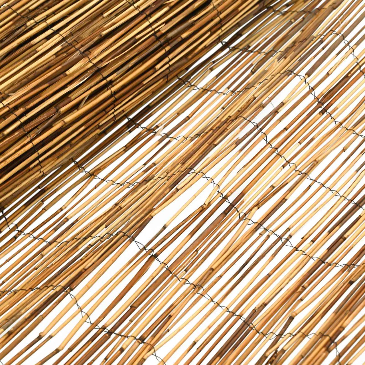 vidaXL Tuinhek Gecarboniseerd riet 500 x 100 cm