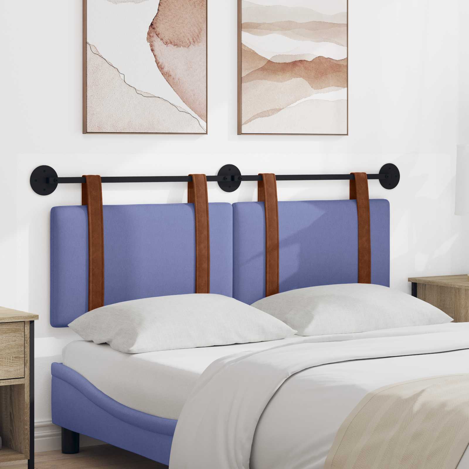 vidaXL Hangend Hoofdeinde Effen Wolkengrijs 80 x 40 cm Bewerkt hout