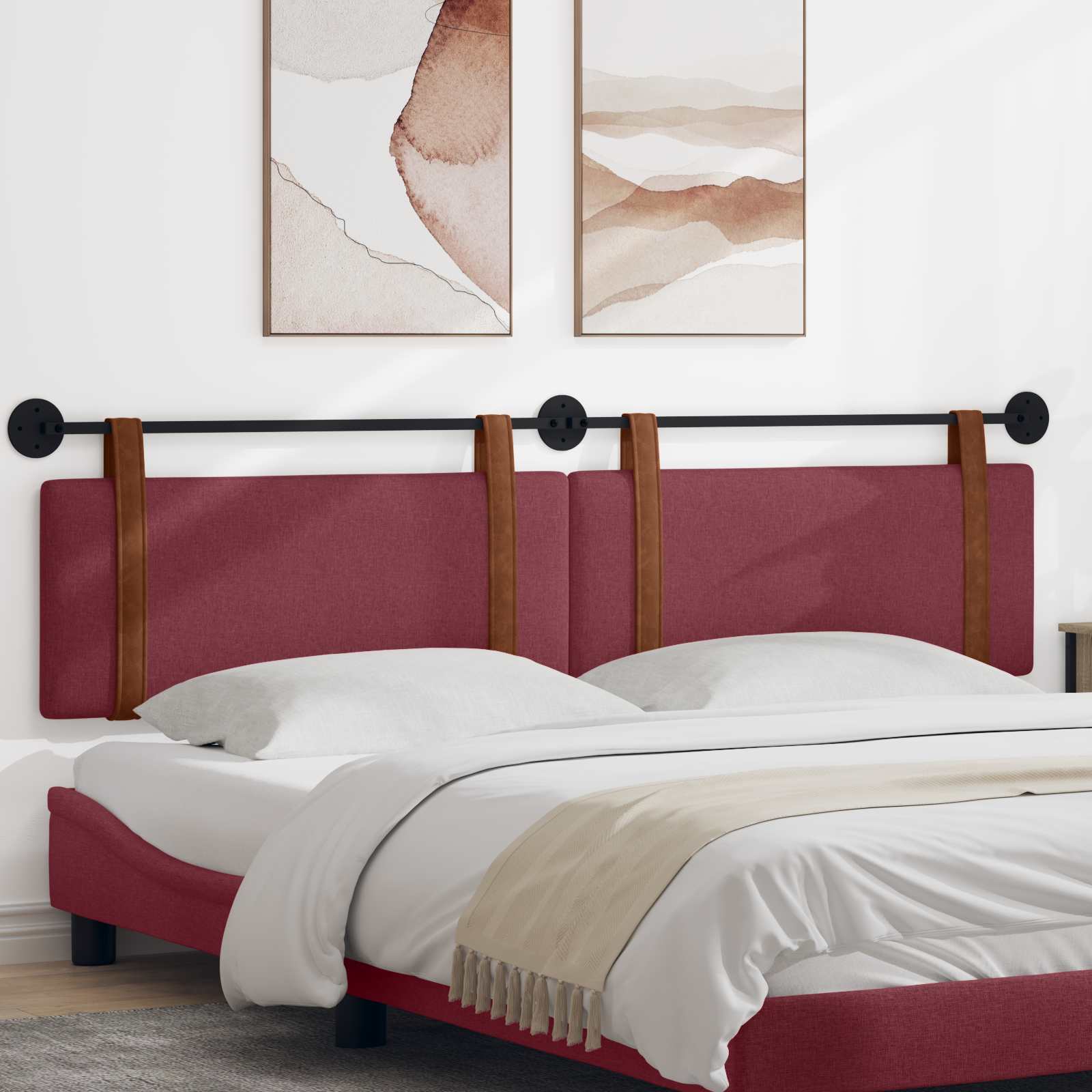 vidaXL Hangend Hoofdeinde Effen Wolkengrijs 80 x 40 cm Bewerkt hout