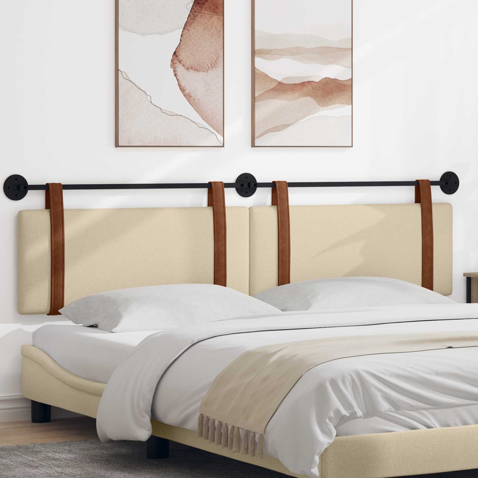 vidaXL Hangend Hoofdeinde Effen Wolkengrijs 80 x 40 cm Bewerkt hout