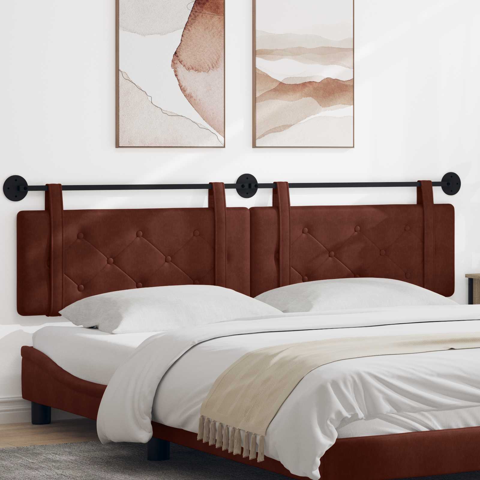 vidaXL Hangend Hoofdeinde Wandgemonteerd Bruin 80 cm Antiek PU