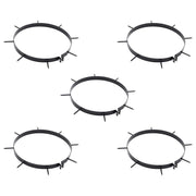 vidaXL Grasbeluchter Klem met Spikes 5 pcs Zwart Ø 300 mm IJzer