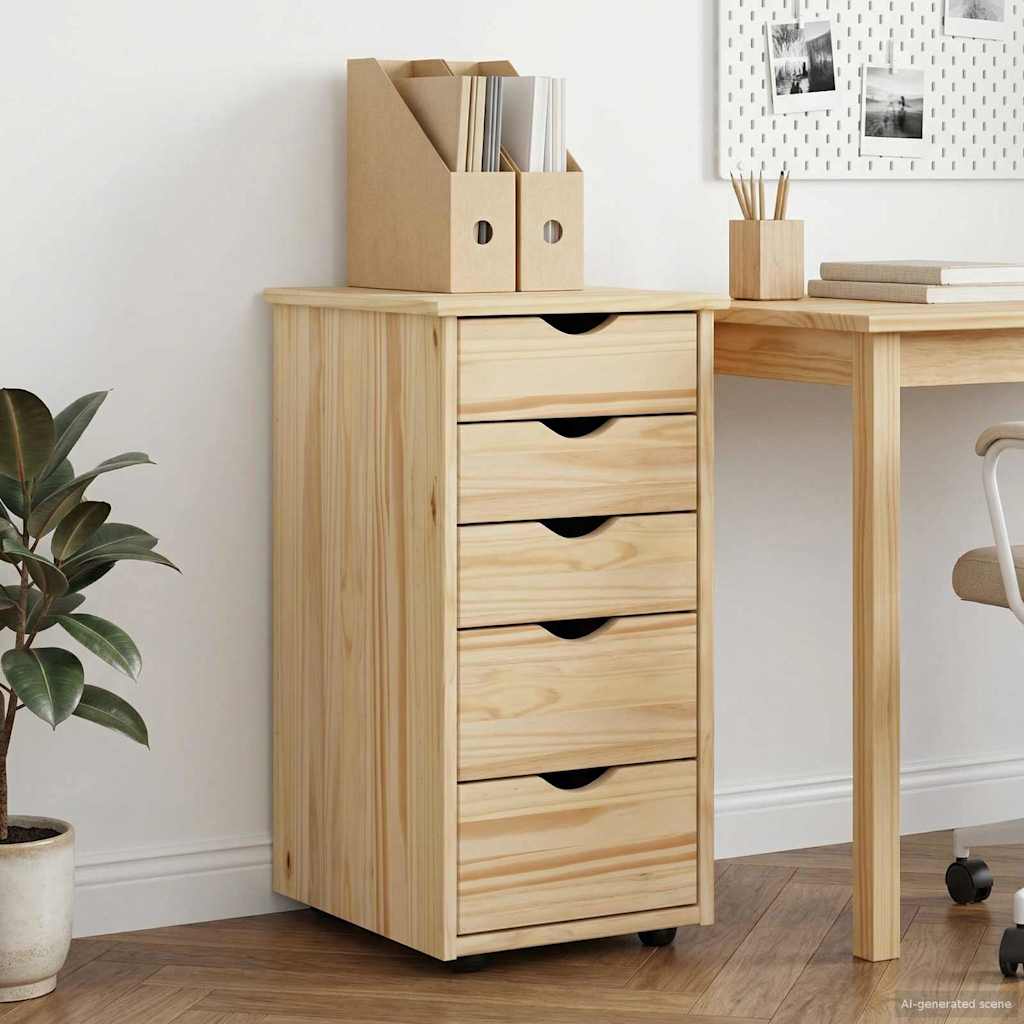 vidaXL Kast Honingbruin 34 x 39 x 61,5 cm Massief Vurenhout