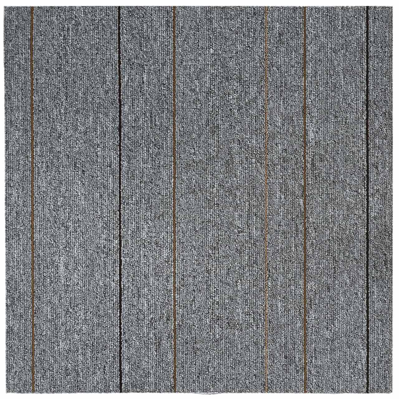 vidaXL Vloertegel Lichtgrijs met Streep 50 x 50 cm 4 pcs PP en Bitumen