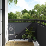 vidaXL Balkonscherm met oogjes Antracietkleurig polyrattan