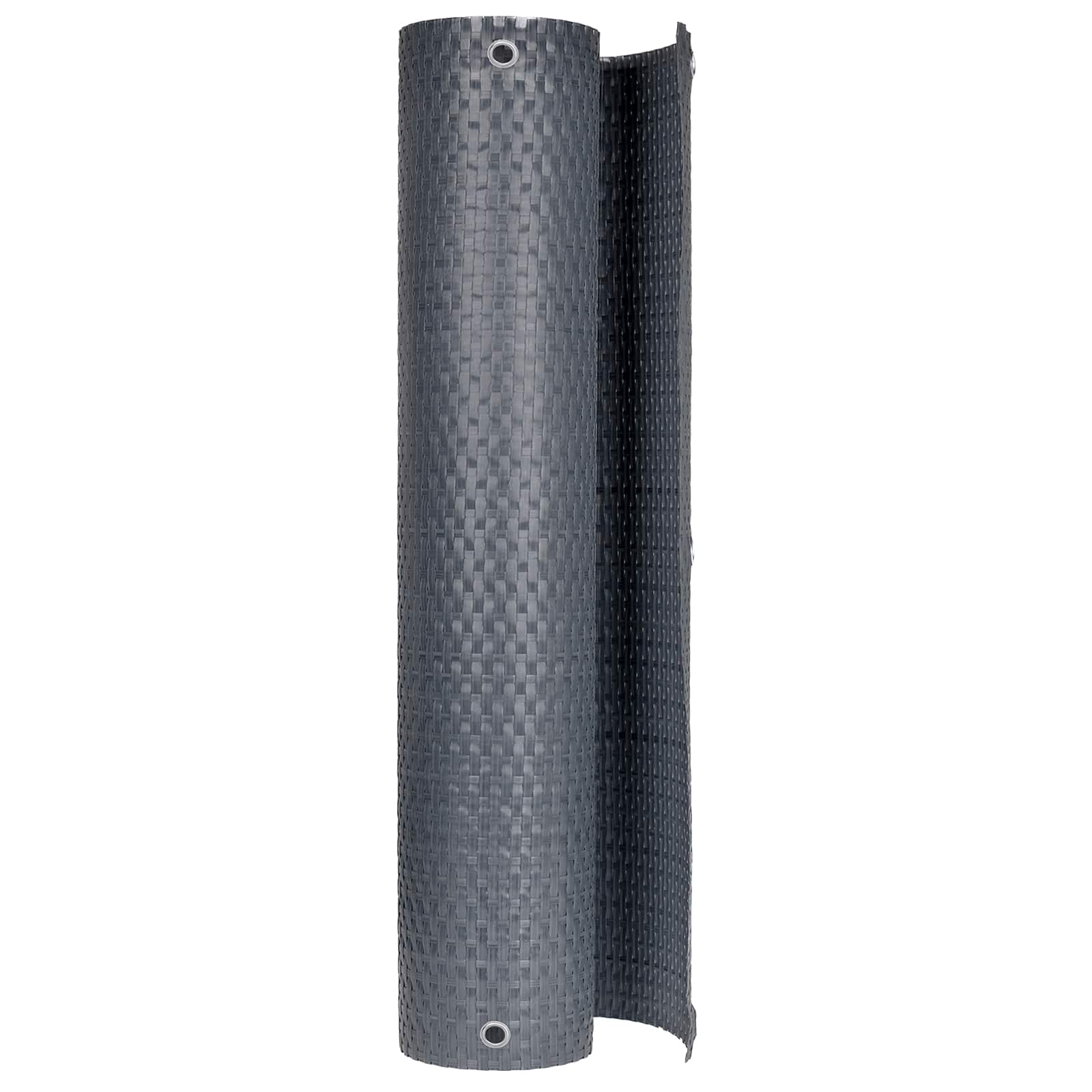 vidaXL Balkonscherm met oogjes Antracietkleurig polyrattan