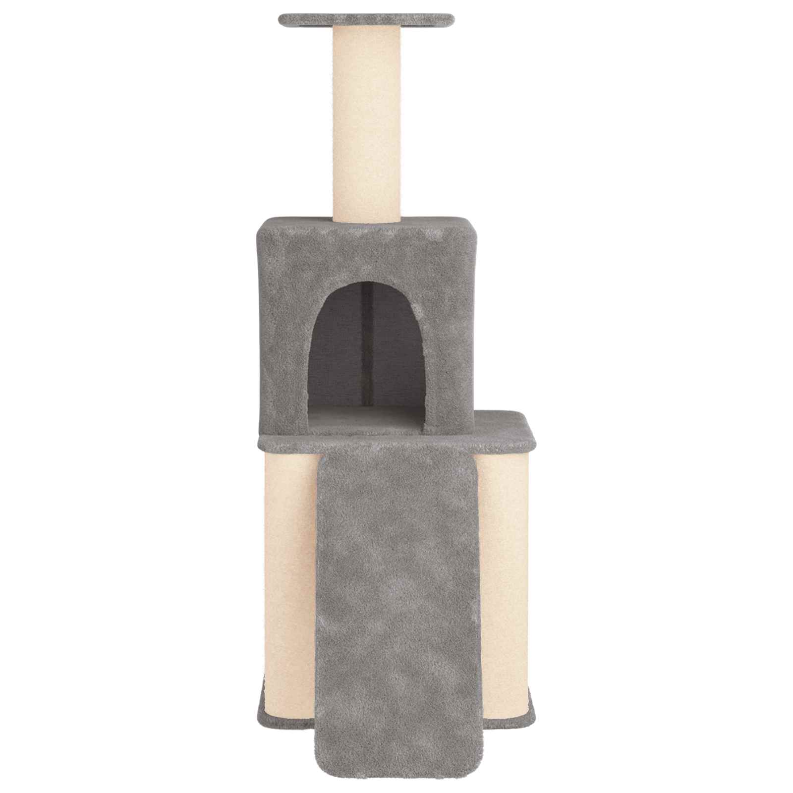 vidaXL Kattenboom met sisal krabpalen Lichtgrijs 146 cm