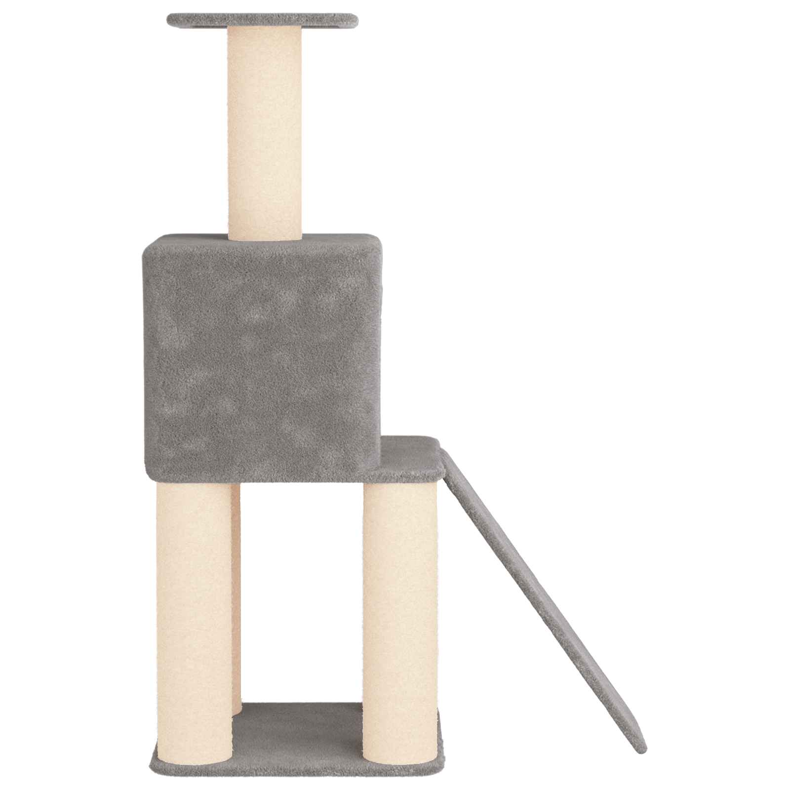 vidaXL Kattenboom met sisal krabpalen Lichtgrijs 146 cm
