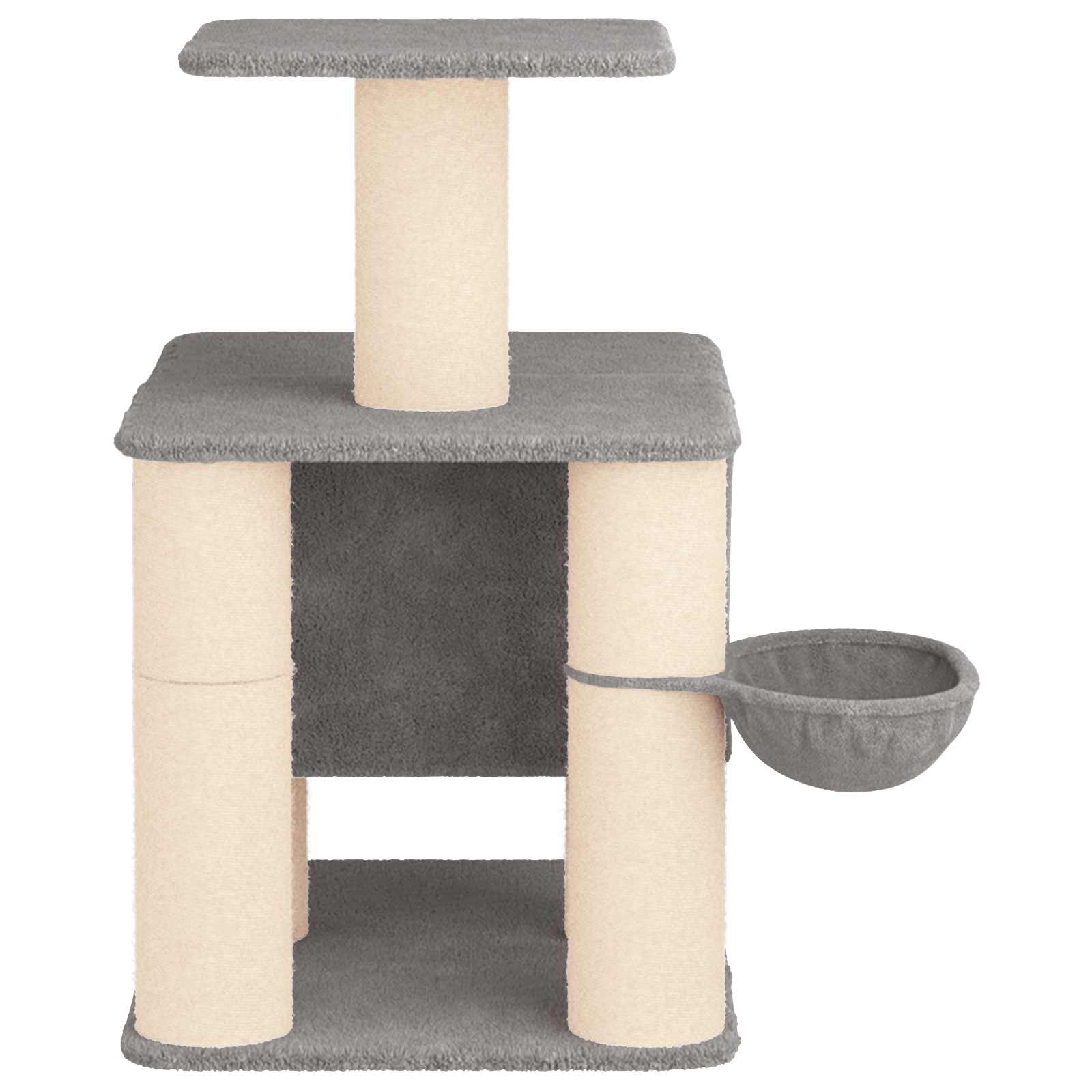 vidaXL Kattenboom met sisal krabpalen Lichtgrijs 96 cm