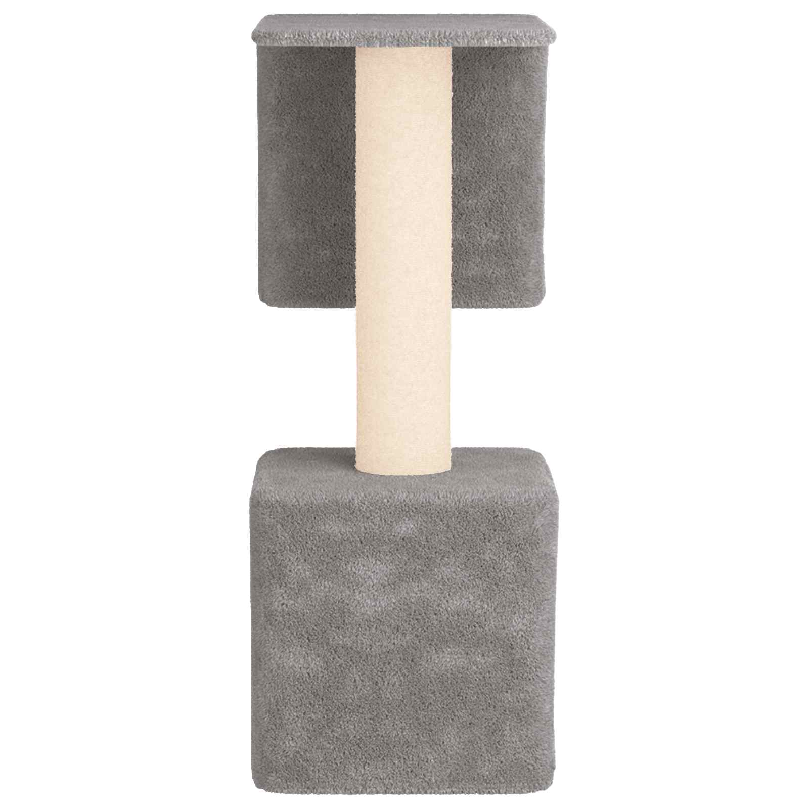 vidaXL Kattenboom met sisal krabpalen Lichtgrijs 114 cm