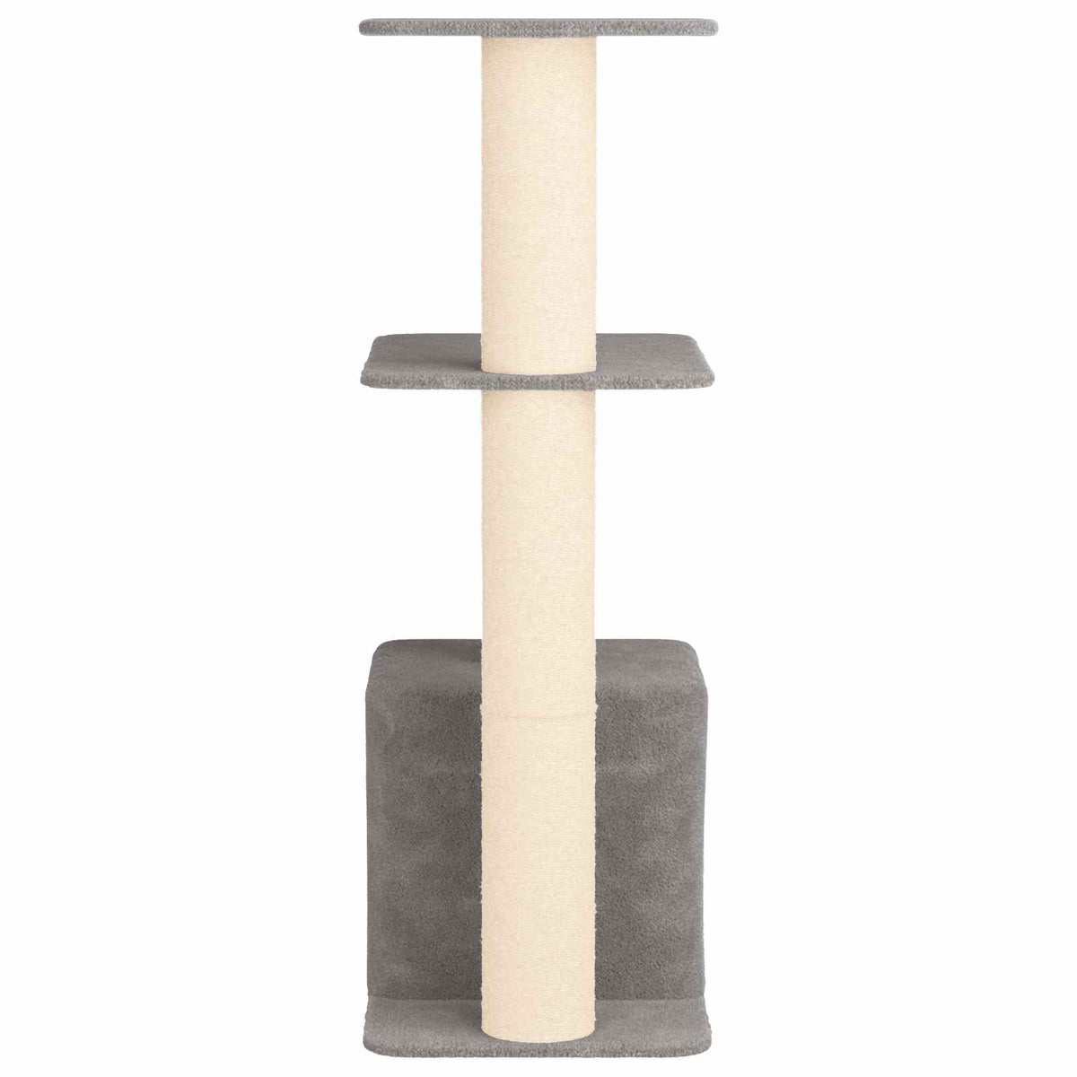 vidaXL Kattenboom met sisal krabpalen Lichtgrijs 133 cm