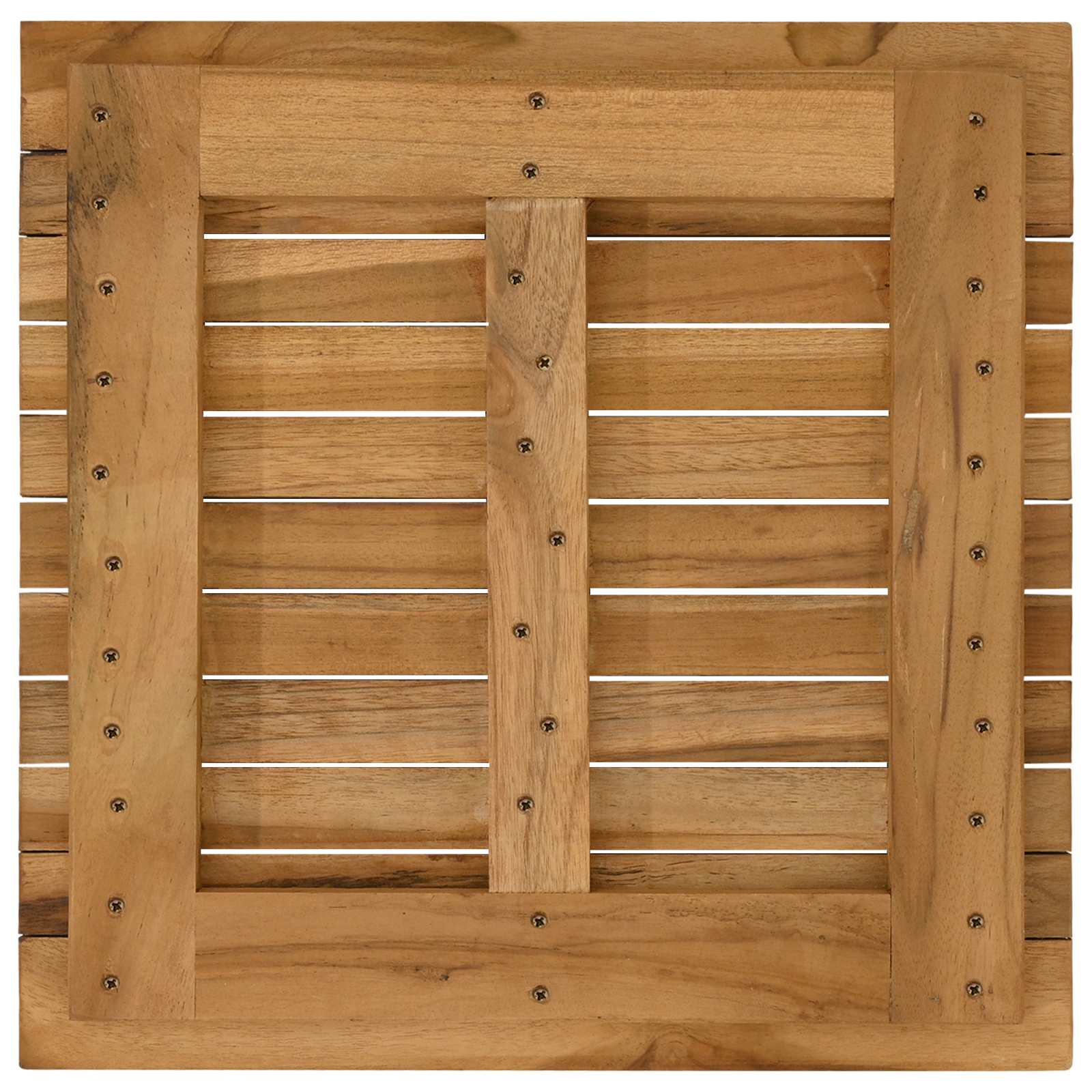vidaXL Tafelblad 40 x 40 x 3,5 cm Vierkant Massief Teakhout Naturel