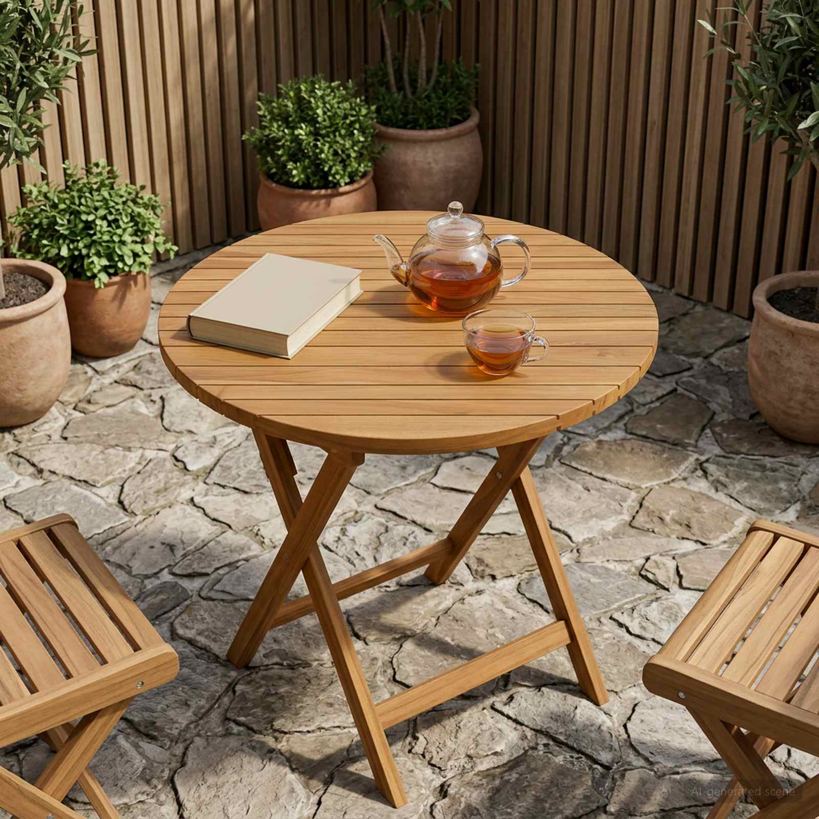 vidaXL Tafelblad 40 x 40 x 3,5 cm Vierkant Massief Teakhout Naturel
