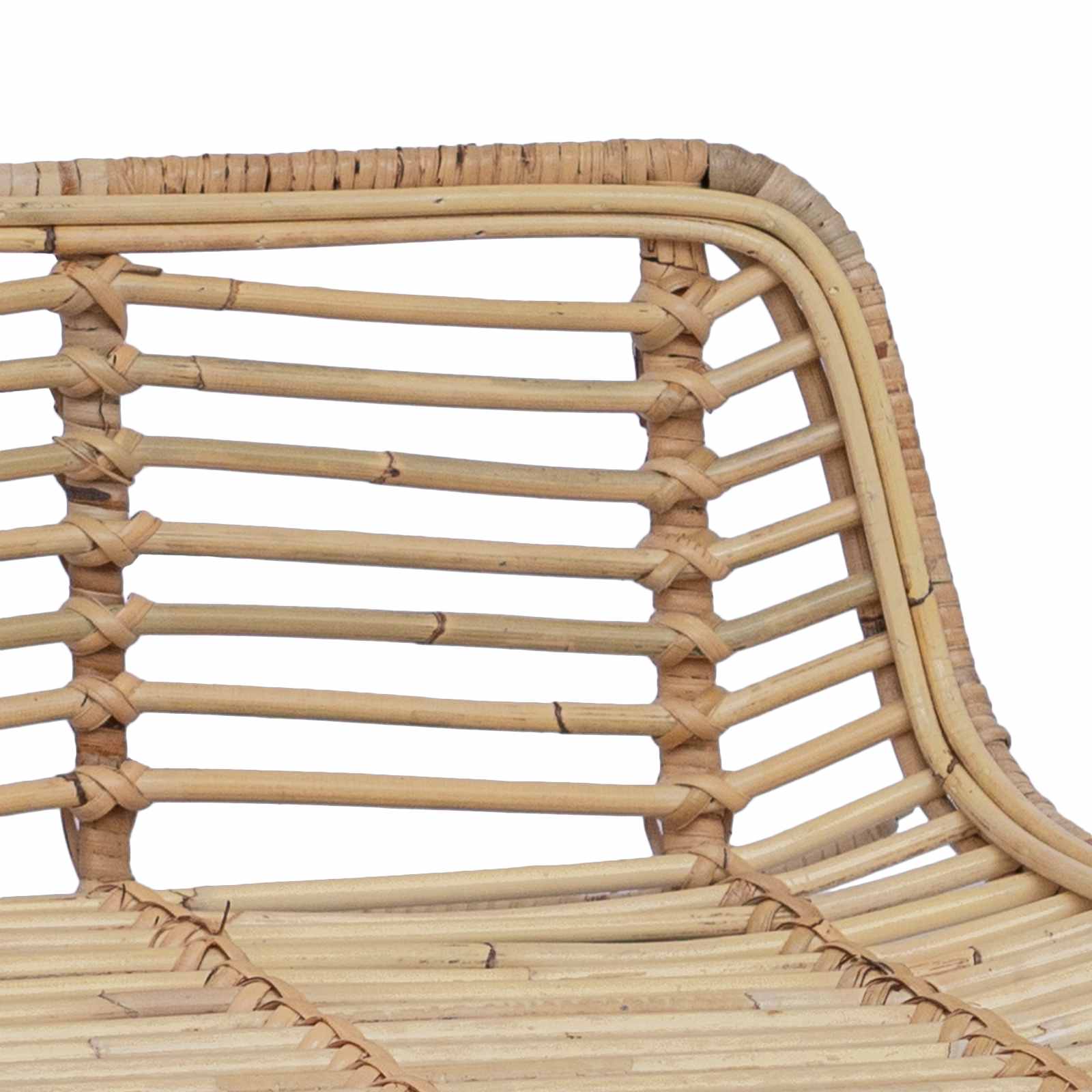 vidaXL Barkruk 2 pcs Naturel 44 x 45 x 76 cm Rattan en staal
