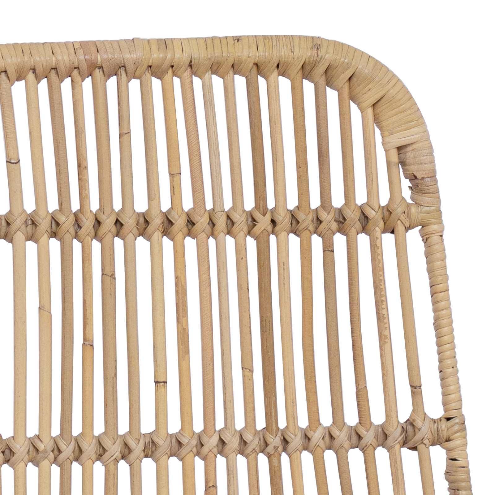 vidaXL Eetkamerstoel 2 pcs Naturel 41 x 55 x 85 cm Rattan en staal