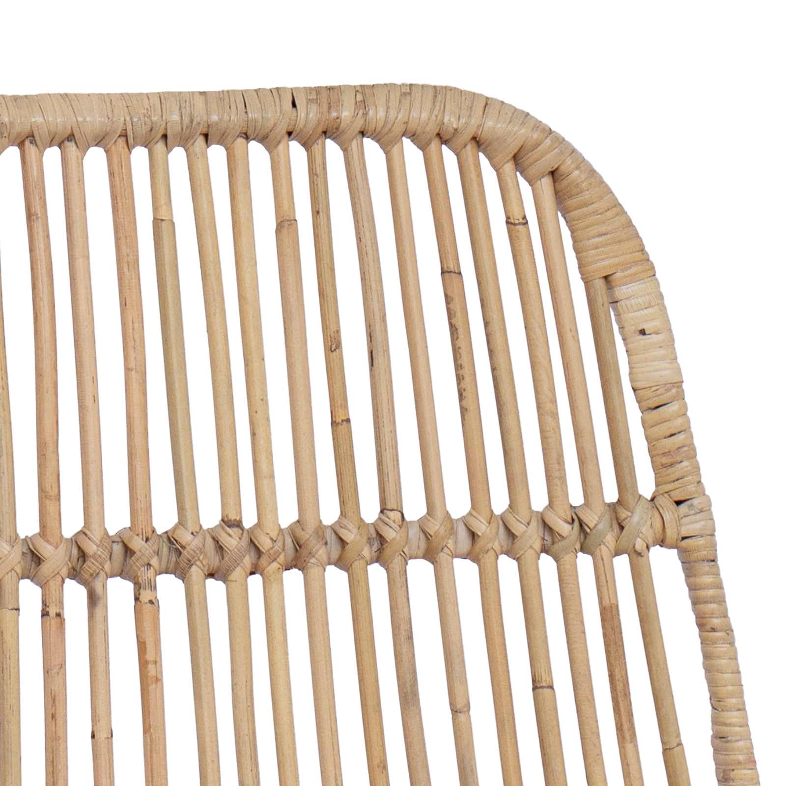 vidaXL Barkruk 2 pcs Naturel 44 x 54 x 96 cm Rattan en staal