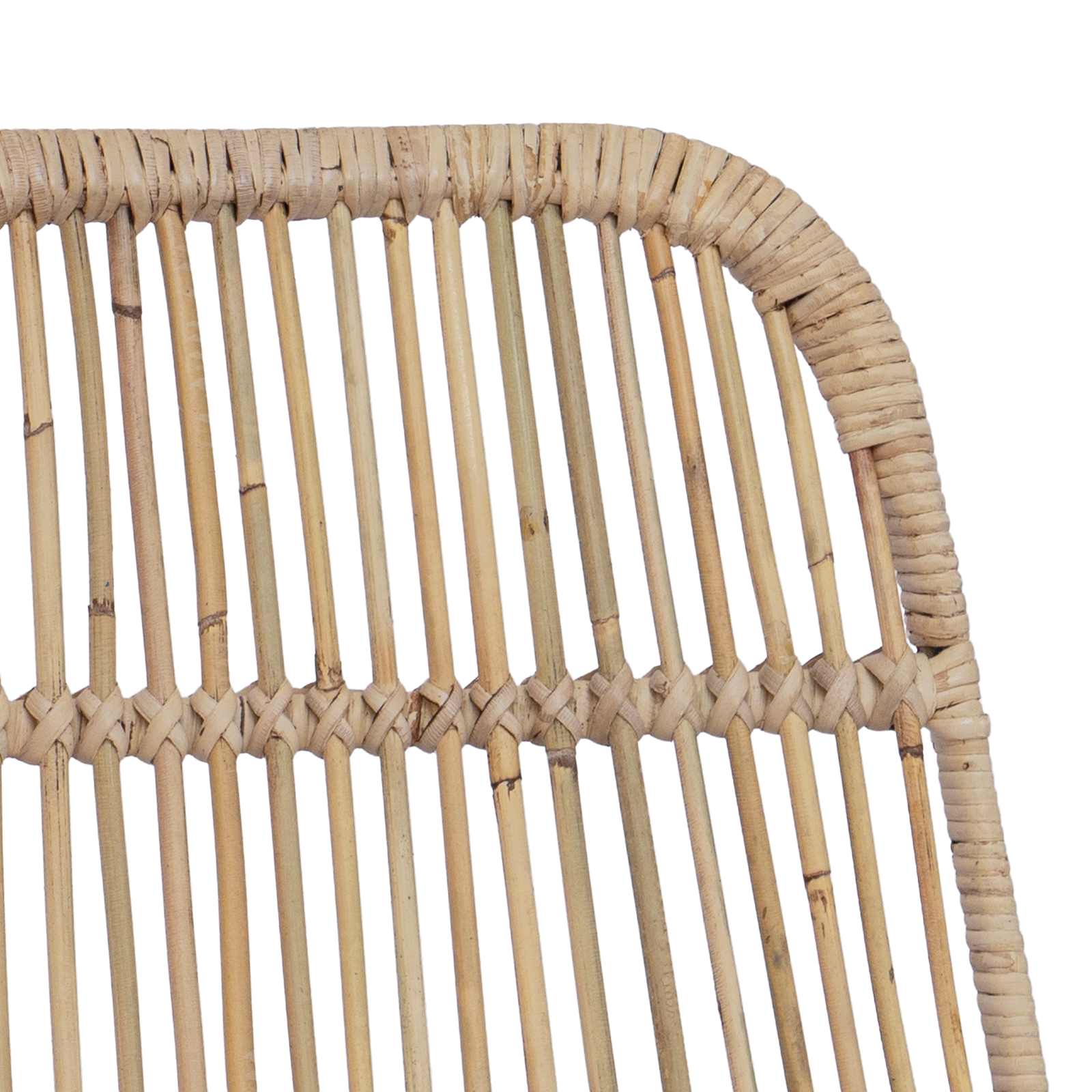 vidaXL Barkruk 2 pcs Naturel 44 x 55 x 109 cm Rattan en staal