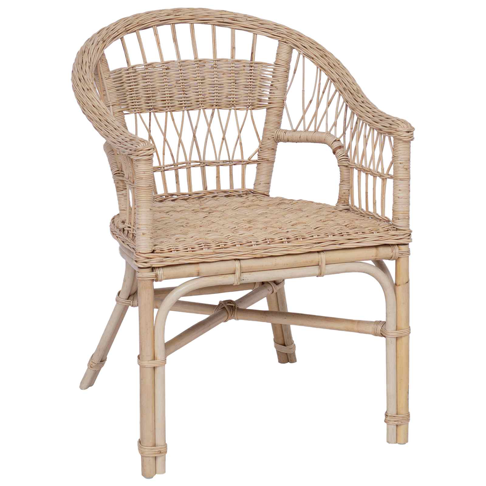 vidaXL Stapelstoel Naturel 60 x 60 x 81 cm Rattan